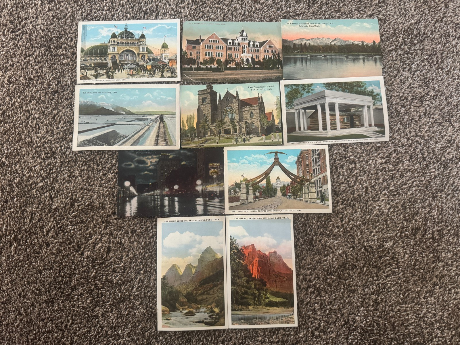 Vintage Utah Postcard Lot (10) Saltair Eagle Gate Zion National Park Temple SLC Vintage Utah Postcard Lot (10) Saltair Eagle Gate Zion National Park Temple SLC