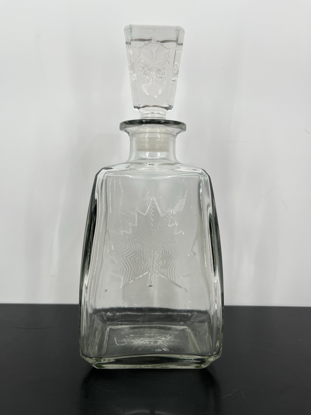 Vintage-John MacNaughton Co-Glass Bottle- Canada-Liquor Decanter-Made in USA
