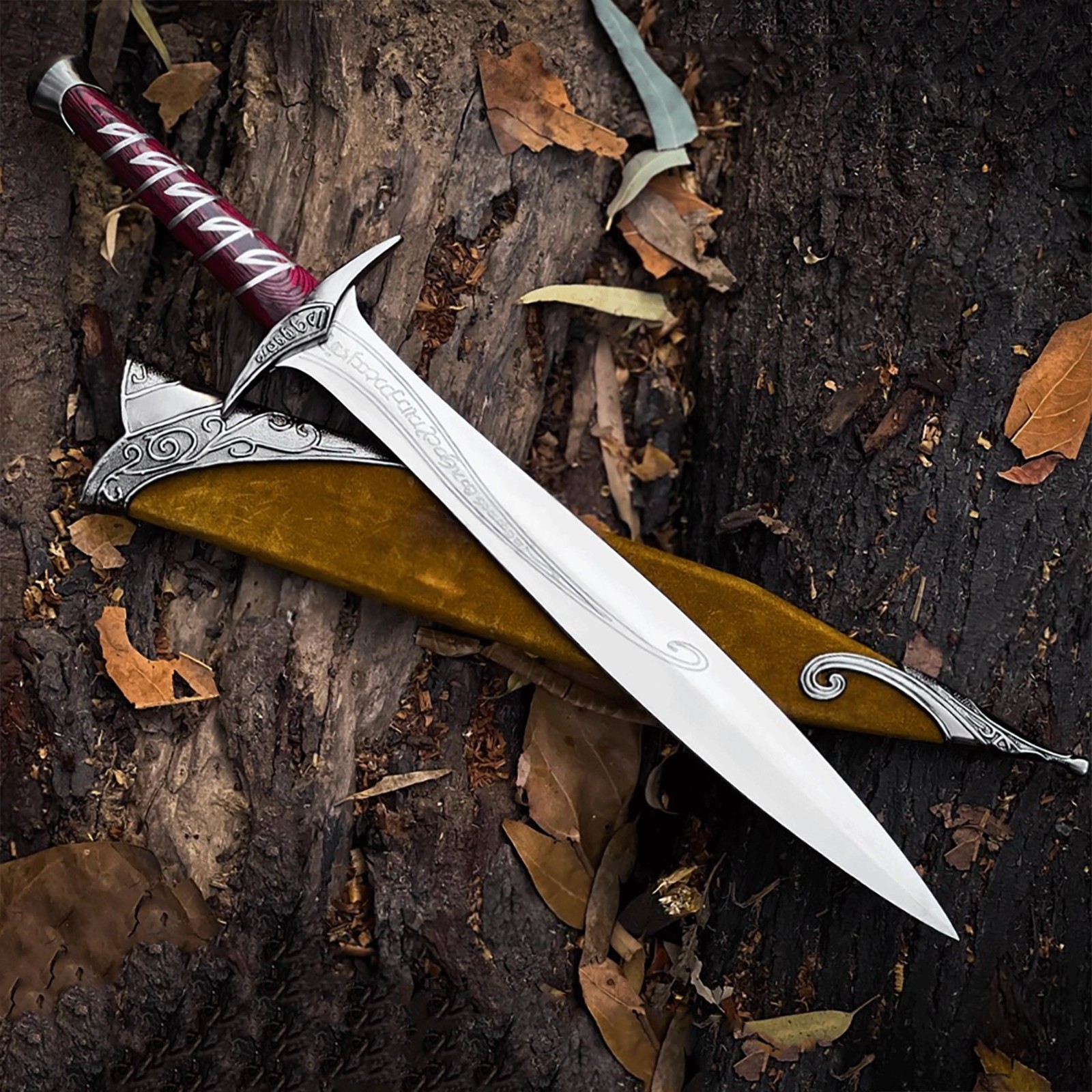 Handmade Bilbo’s Fantasy Short Sword Replica Elven Dagger, 22 Inches Handmade Bilbo’s Fantasy Short Sword Replica Elven Dagger, 22 Inches