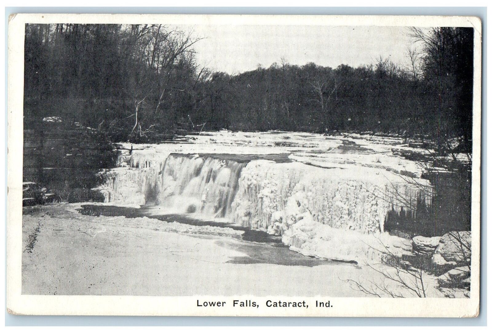 c1940\'s Lower Falls Trees Scene Cataract Indiana IN Unposted Vintage Postcard
