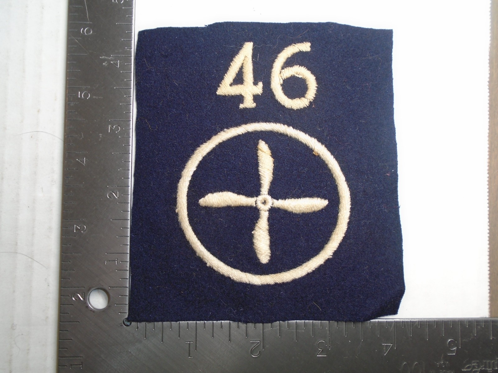 RARE Original WWI US Army Air Service 46th Aero Squadron Mechanic Sleeve Patch