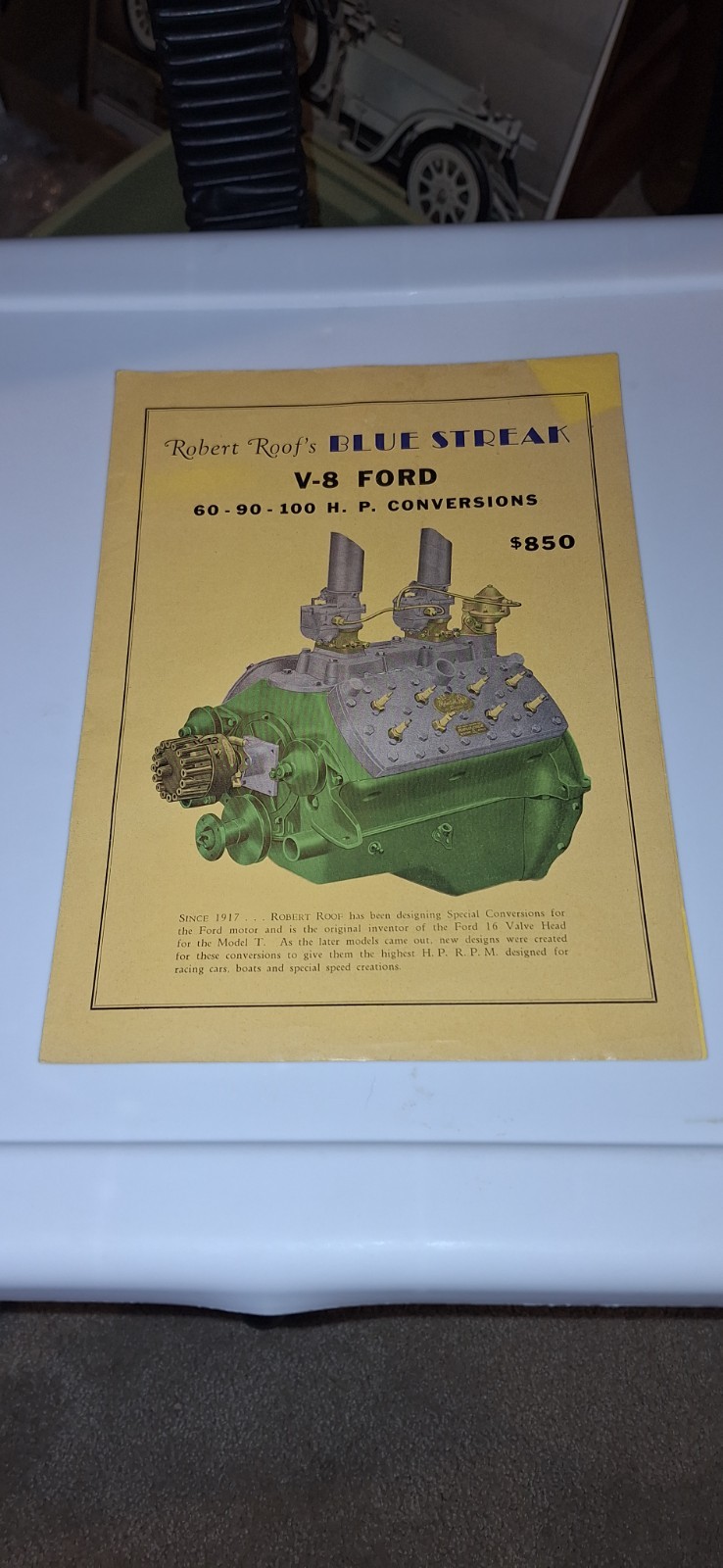 1946 Robert Roof Blue Streak V8 Ford Speed Brochure Vintage Sprint Race Car 1946 Robert Roof Blue Streak V8 Ford Speed Brochure Vintage Sprint Race Car