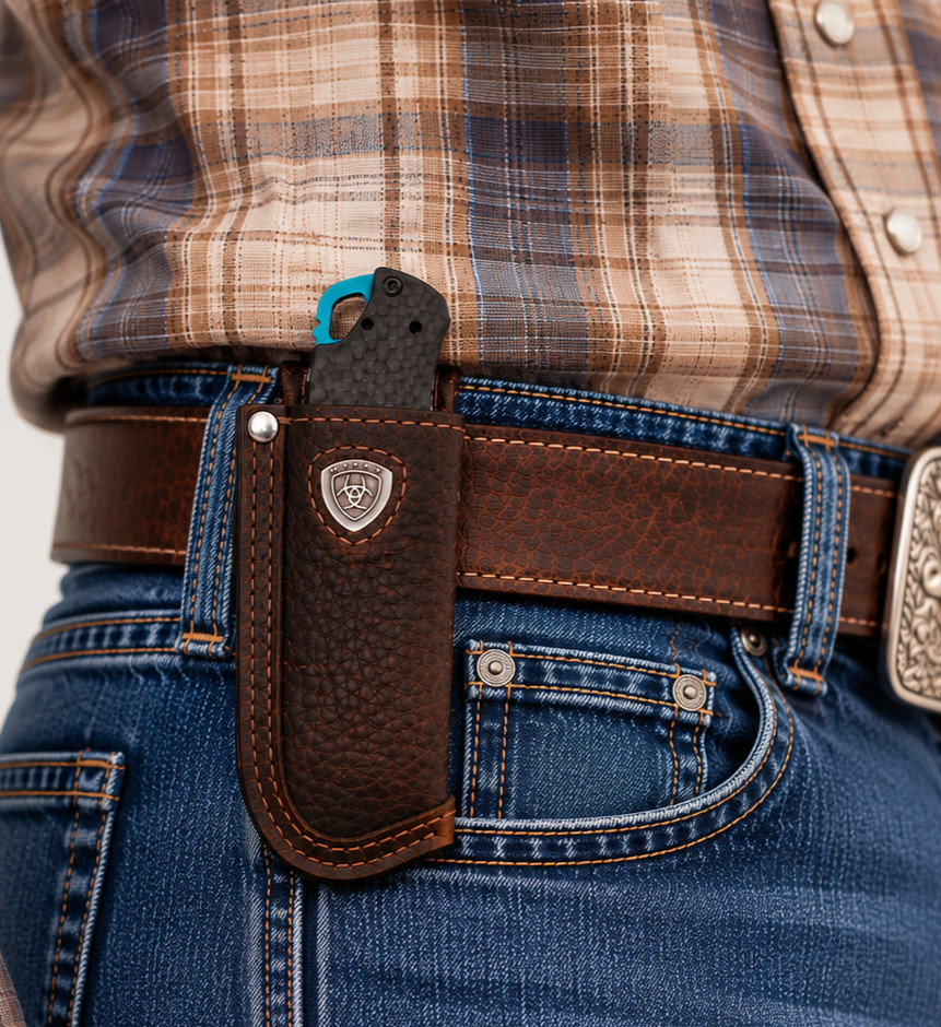 Ariat Distressed Look Classic Leather Knife Sheath A1800102 Brown Ariat Distressed Look Classic Leather Knife Sheath A1800102 Brown