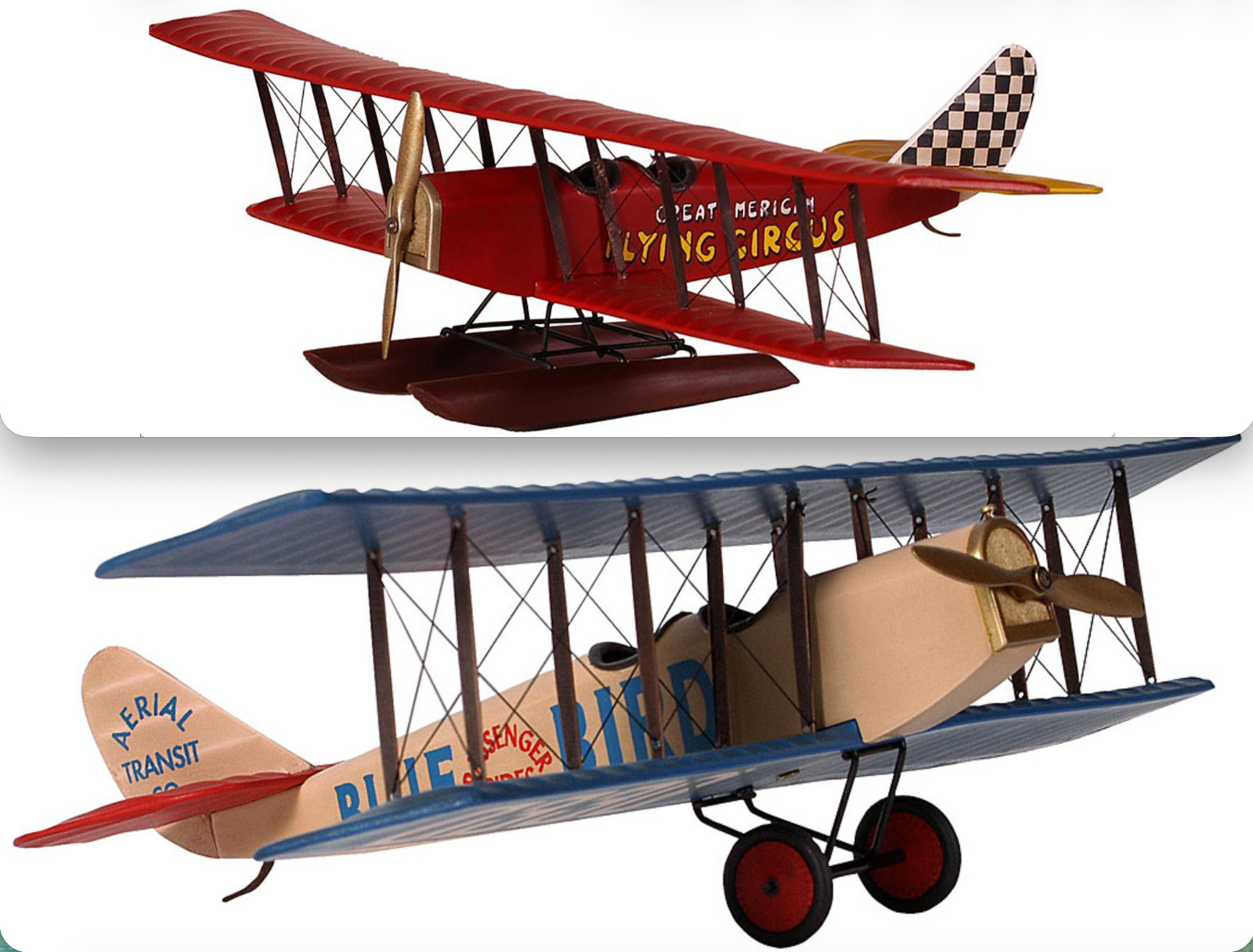 Authentic Models Planes: Blue Bird Jenny & Flying Circus Jenny, New, AP241 AP242