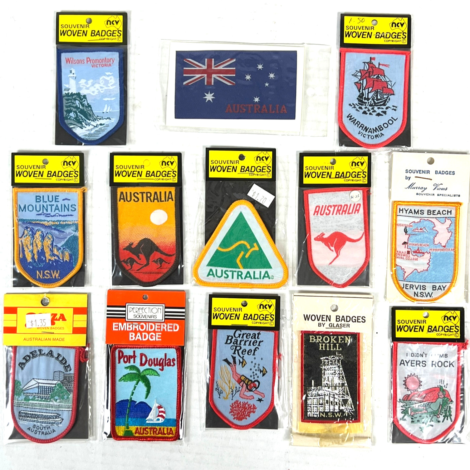 Australia Great Barrier Reef 13 Vtg Woven Badge Patch Lot NSW Cairns Queensland