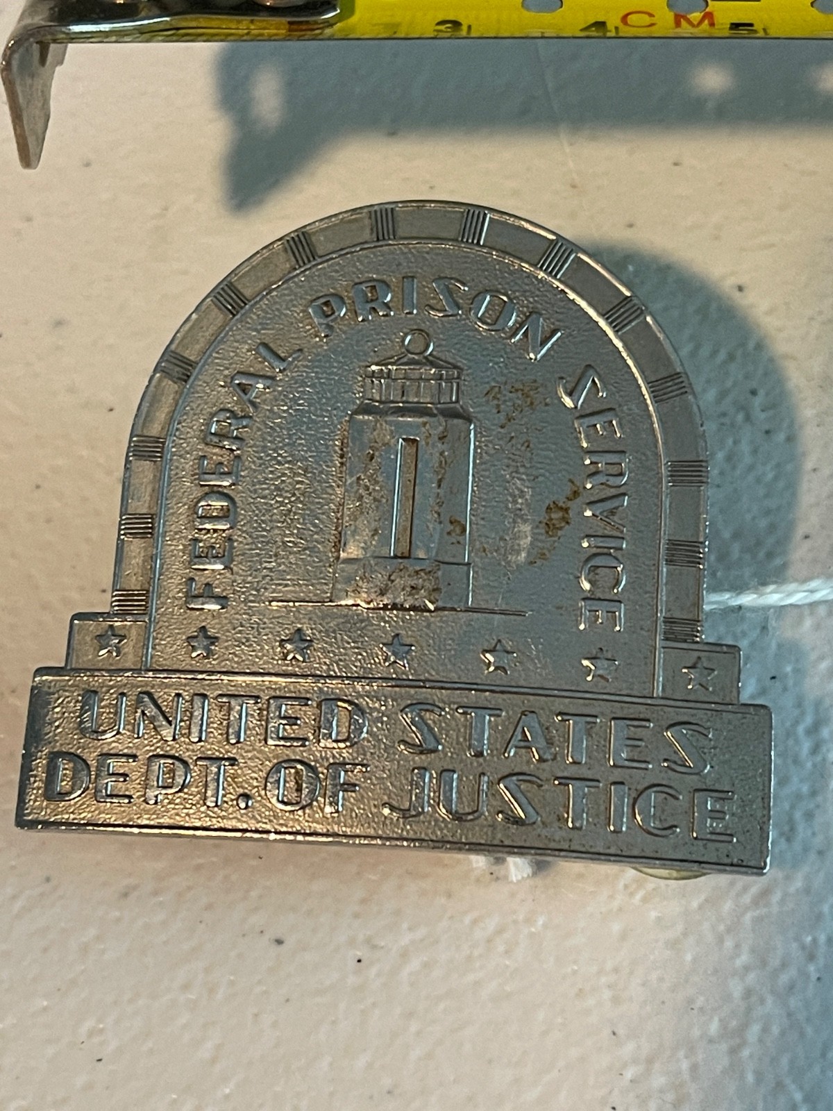Vtg obsolete badge department of Justice Federal prison service 1940 Vtg obsolete badge department of Justice Federal prison service 1940