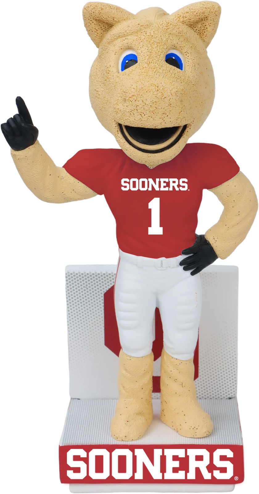 Boomer Oklahoma Sooners Mascot Red Jersey Bobblehead NCAA College