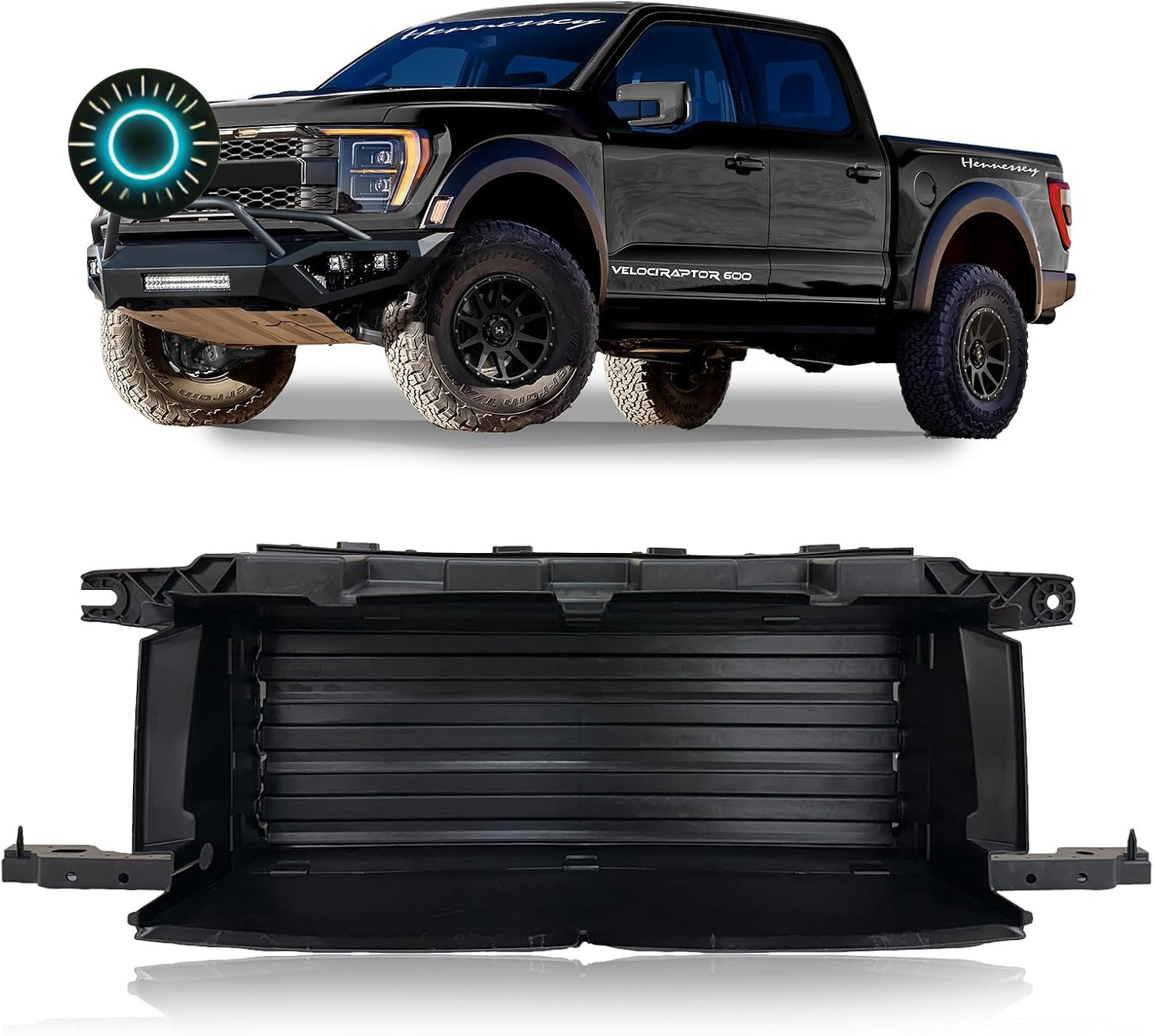 Front Active Grille Shutter for 2021-2024 Ford F150 Pickup