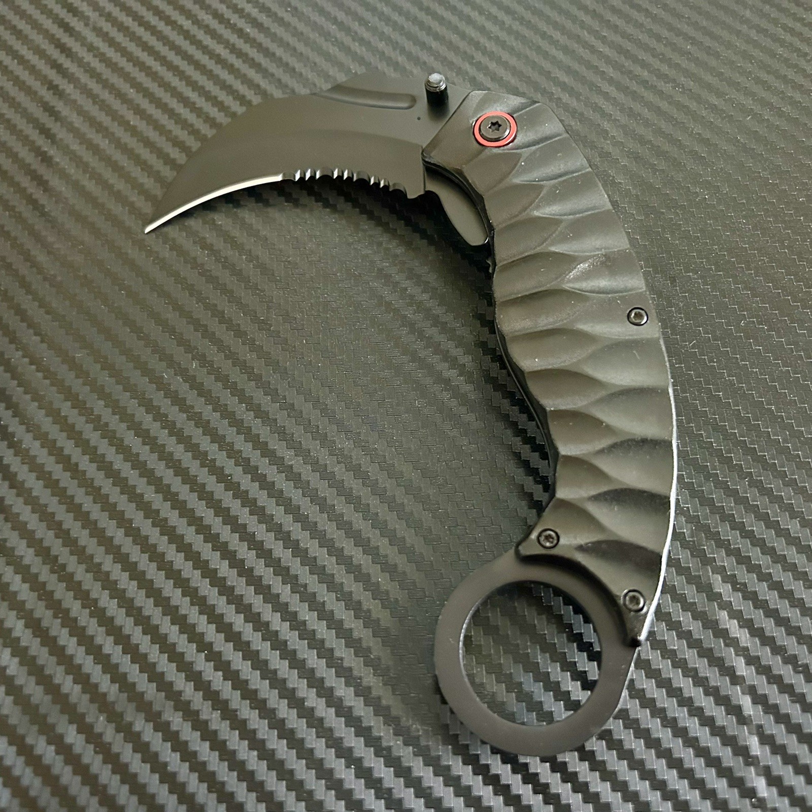 8.5” Black CSGO Tactical EDC Karambit Spring Assisted Open Blade Pocket Knife 