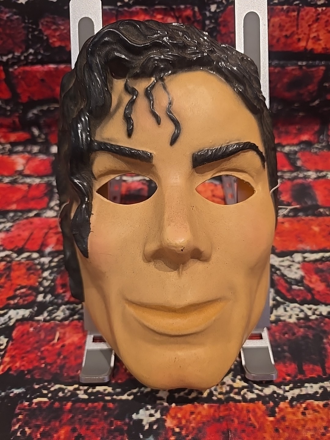 VINTAGE 1980's Ben Cooper M. JACKSON Thin Plastic Mask - MADE IN MEXICO