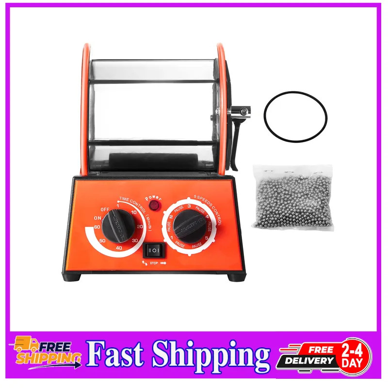 3kg Rotary Jewelry Polisher Tumbler Machine 5 Speed 60 Min Timer Surface Fini... 3kg Rotary Jewelry Polisher Tumbler Machine 5 Speed 60 Min Timer Surface Fini...