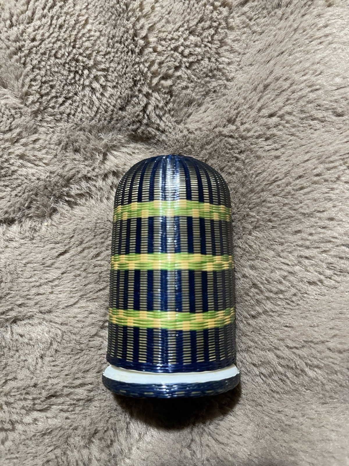 Vintage 3 1/4” Chinese Porcelain Tooth Pick Holder