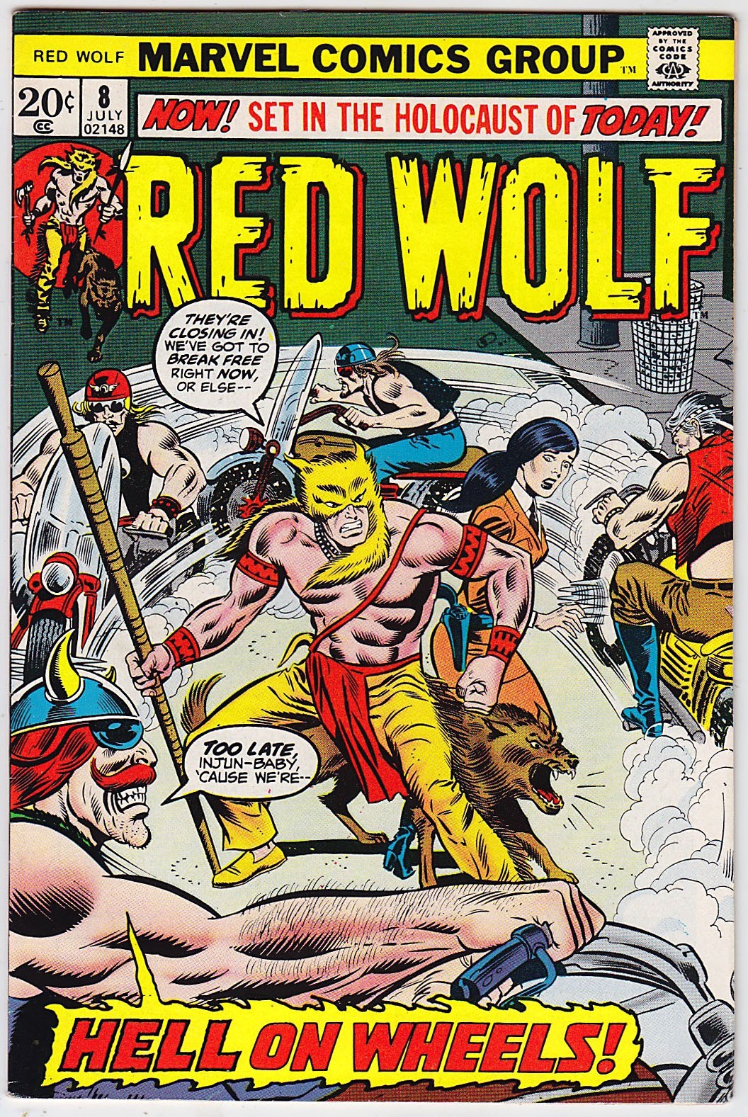 Red Wolf #8 1972, 1st App of Jill Tomahawk John Romita, Ron Wilson VF 8.0