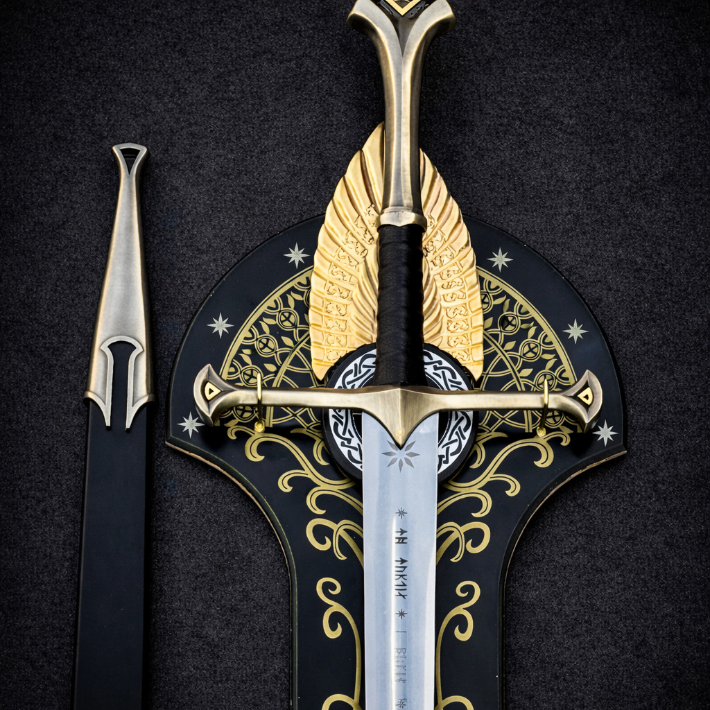 Anduril Elessar Sword Lord Of Rings Sword Custom Handmade United Cutlery Replica