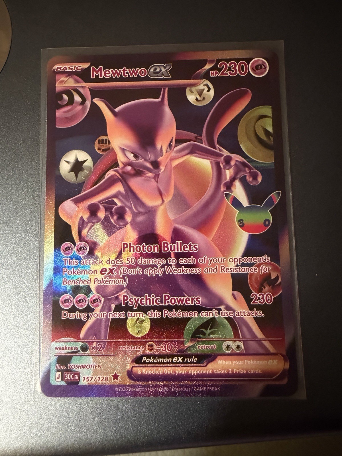 Pokémon 30th Anniversary MEWTWO EX 157/128