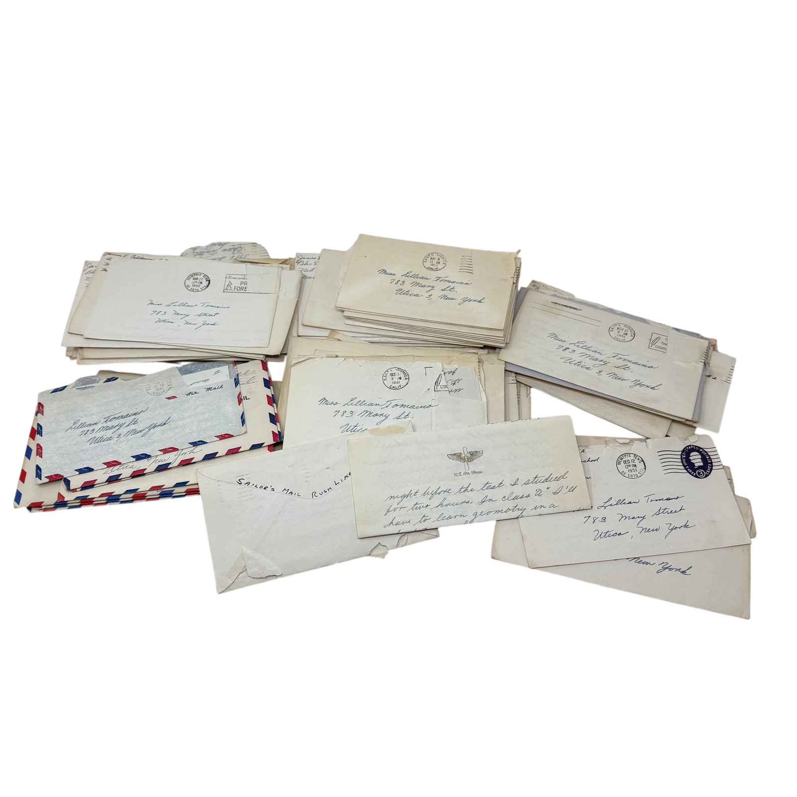 120+ Vintage 1950s Military Air Force Sailor Letters Correspondence Ephemera Lot