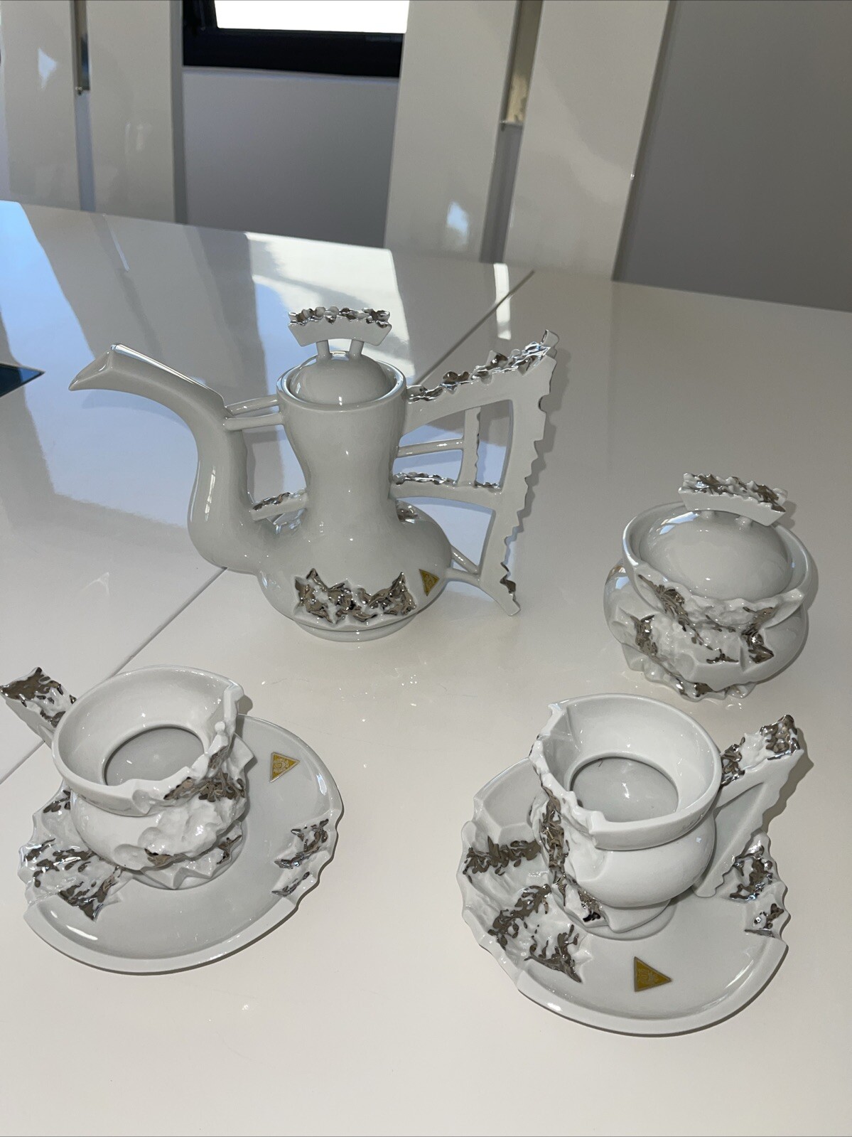 Royal Dux Bohemian Porcelain 8pc Signature Mocha Set, Czech- LIMITED EDITION-New