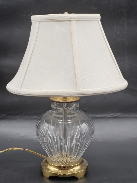 Vintage Waterford Crystal Table Lamp Brass Base 6 x 15½\ Vintage Waterford Crystal Table Lamp Brass Base 6 x 15½\