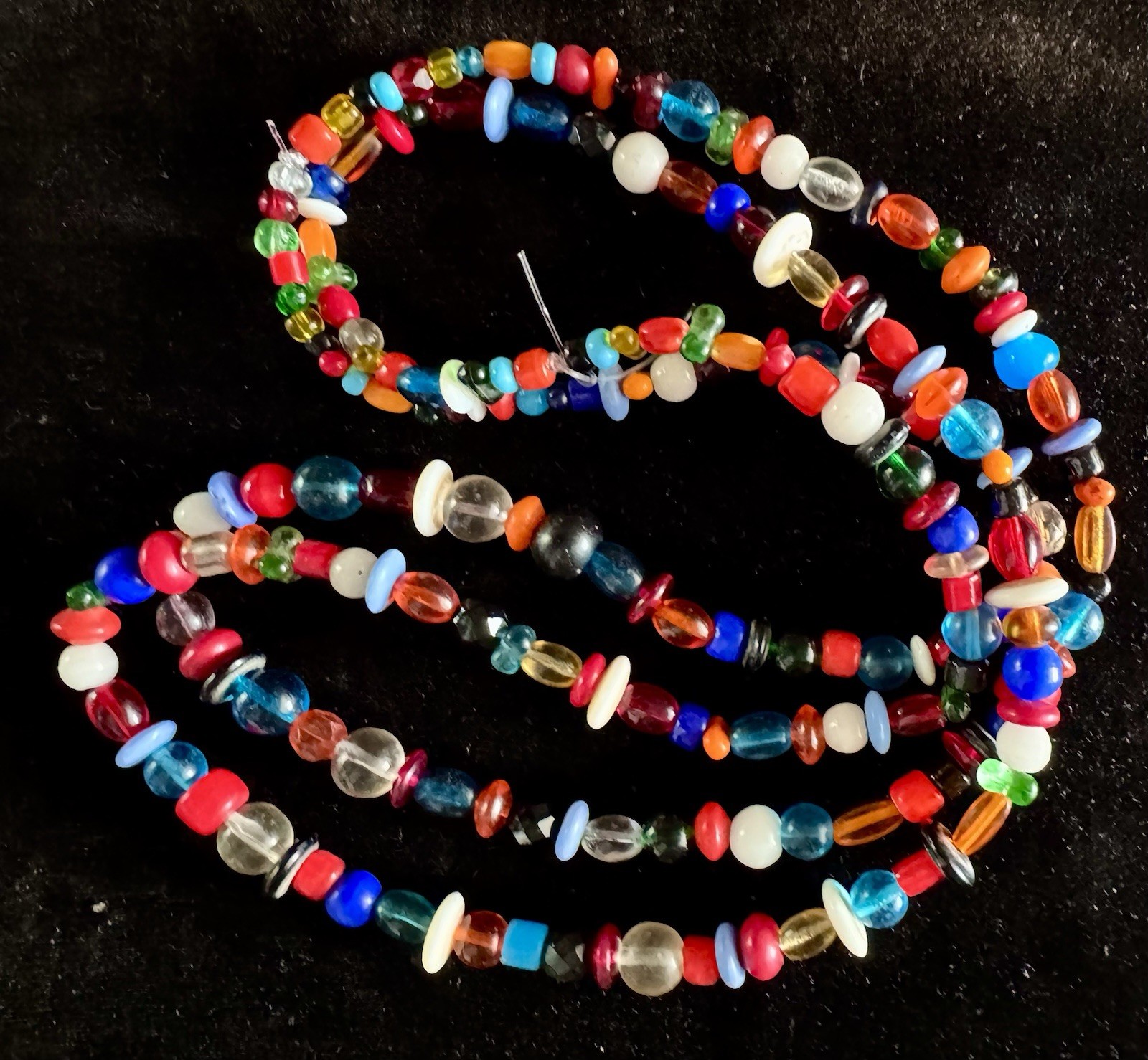 Antique Vintage Bohemia African Czech Trade Beads 2 Strands