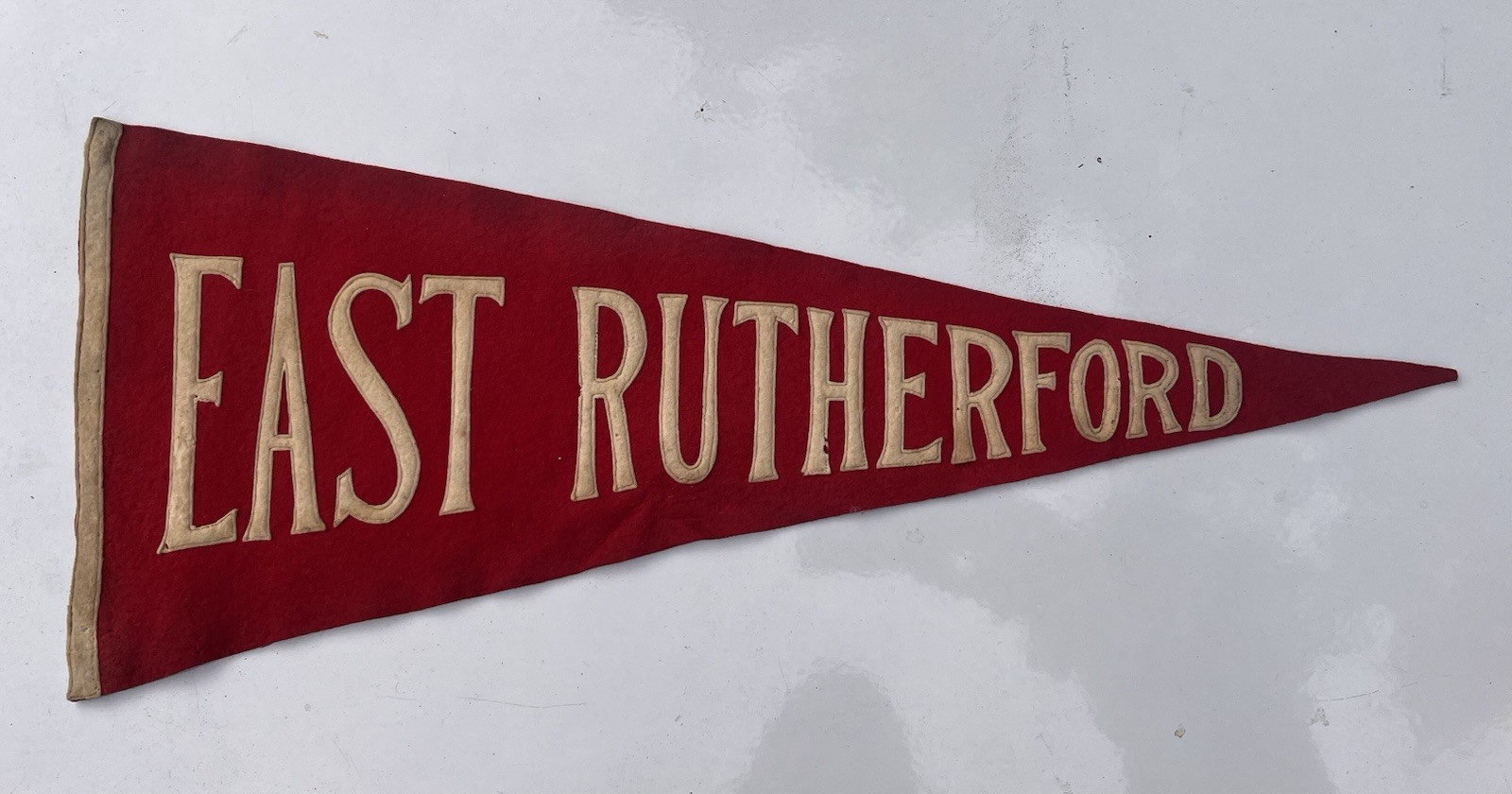 Antique E 1900s East Rutherford NJ Sewn Pennant Rutgers 