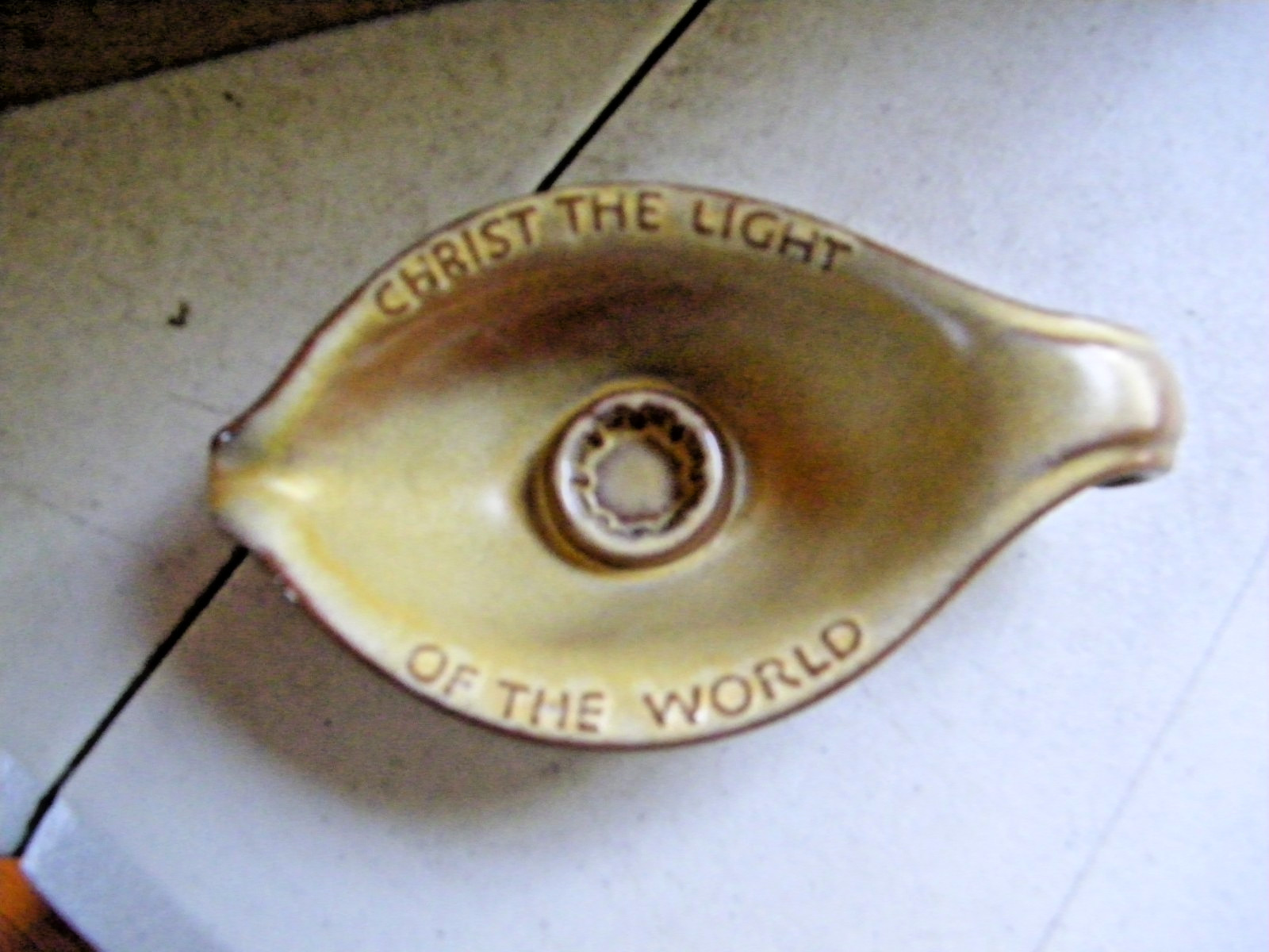 Frankoma Oral Roberts Tulsa 1971 Christ The Light of The World Candle Holder