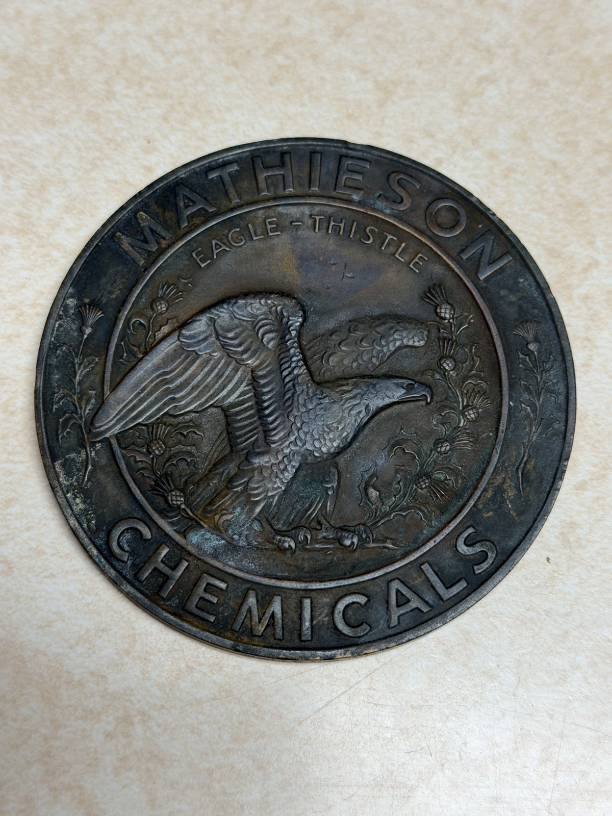 1942 Mathieson Chemical Vintage Brandenburg Kentucky Coin Paper Weight Token
