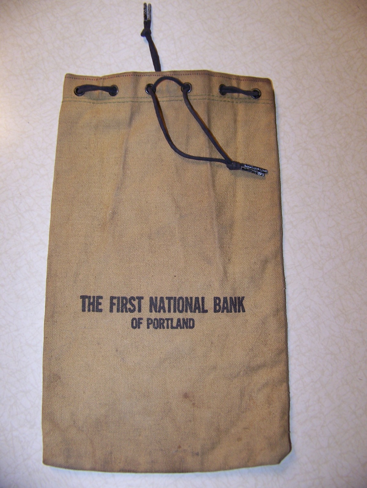 Vintage First National Bank of Portland Deposit Bag - 10 X 6”