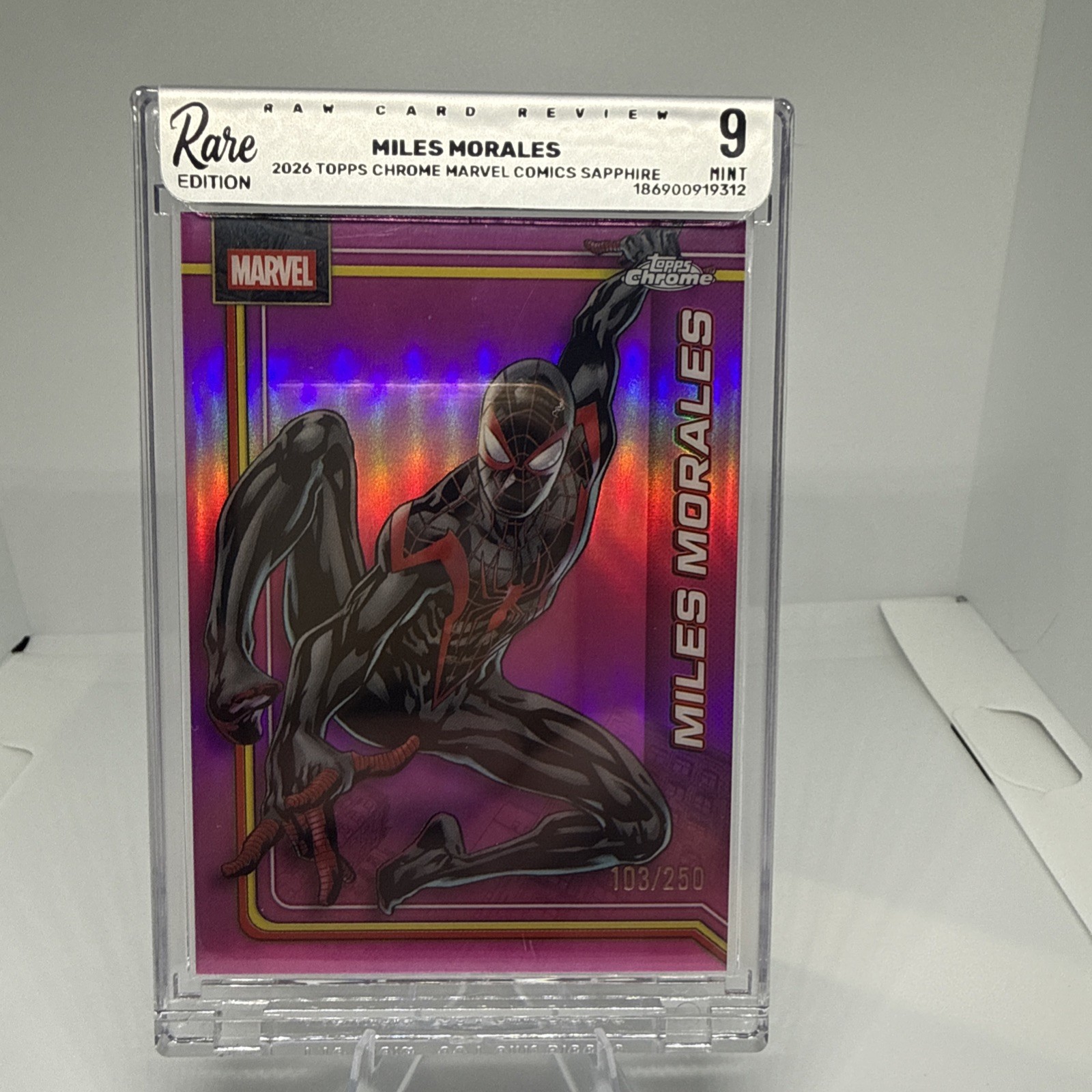 2026 TOPPS CHROME MARVEL MILES MORALES #078 PINK REFRACTOR PARALLEL /250