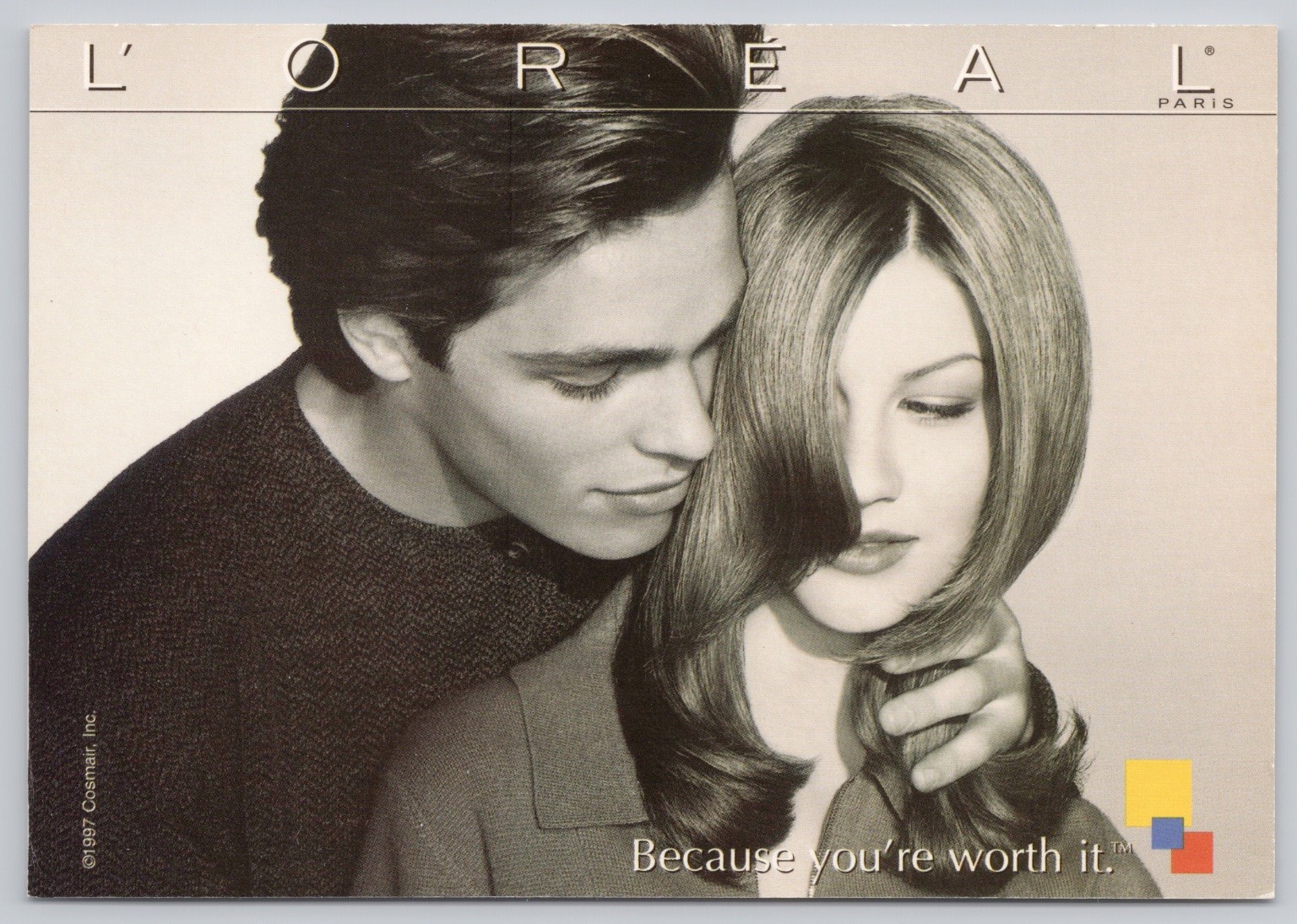 1997 L\'Oreal Studio Senses Hair Fragrance Advertising Postcard Go Card