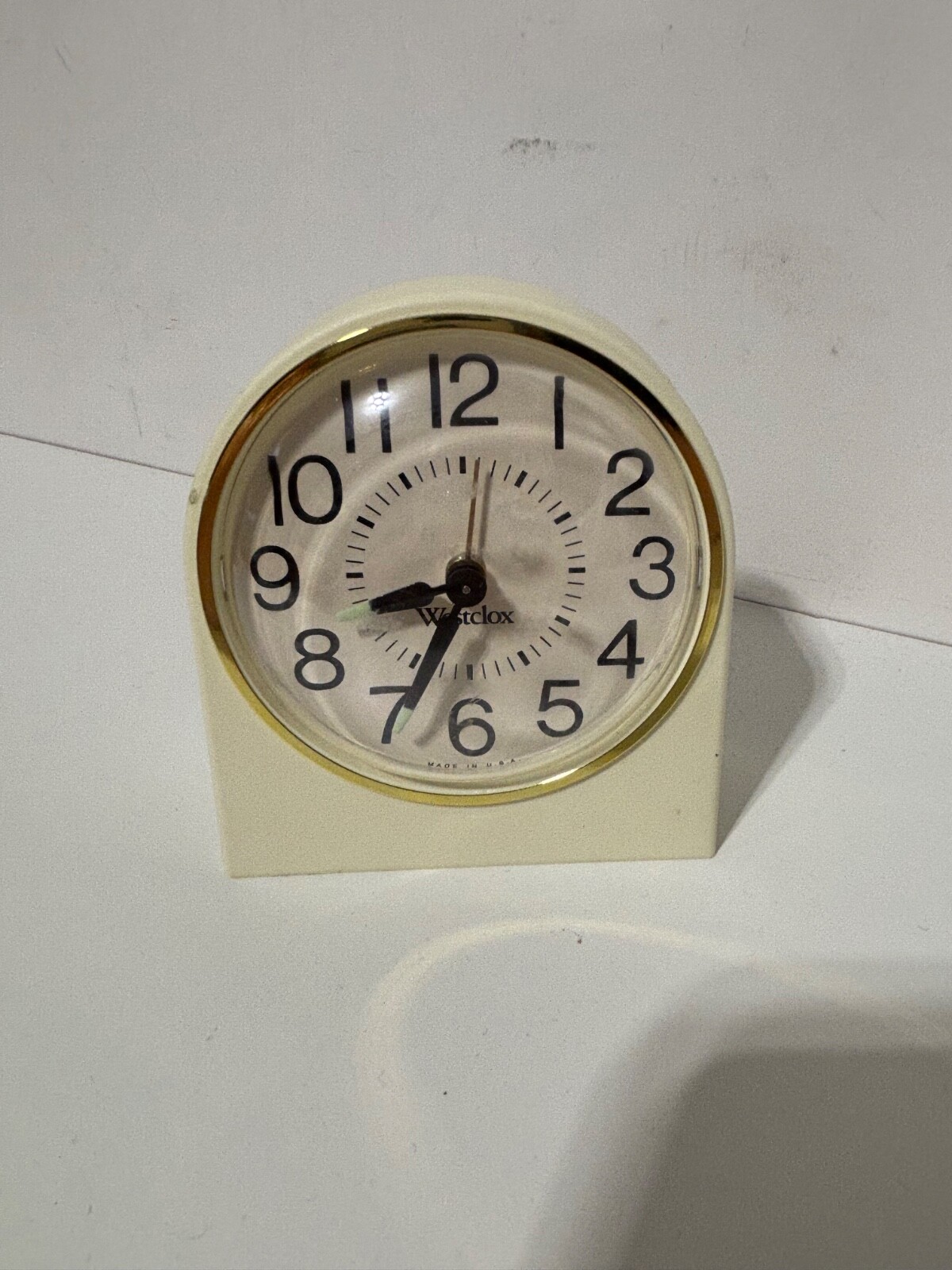 Vintage Westclox Luminous Hands Alarm Clock Ticks Works Art Deco Made in USA