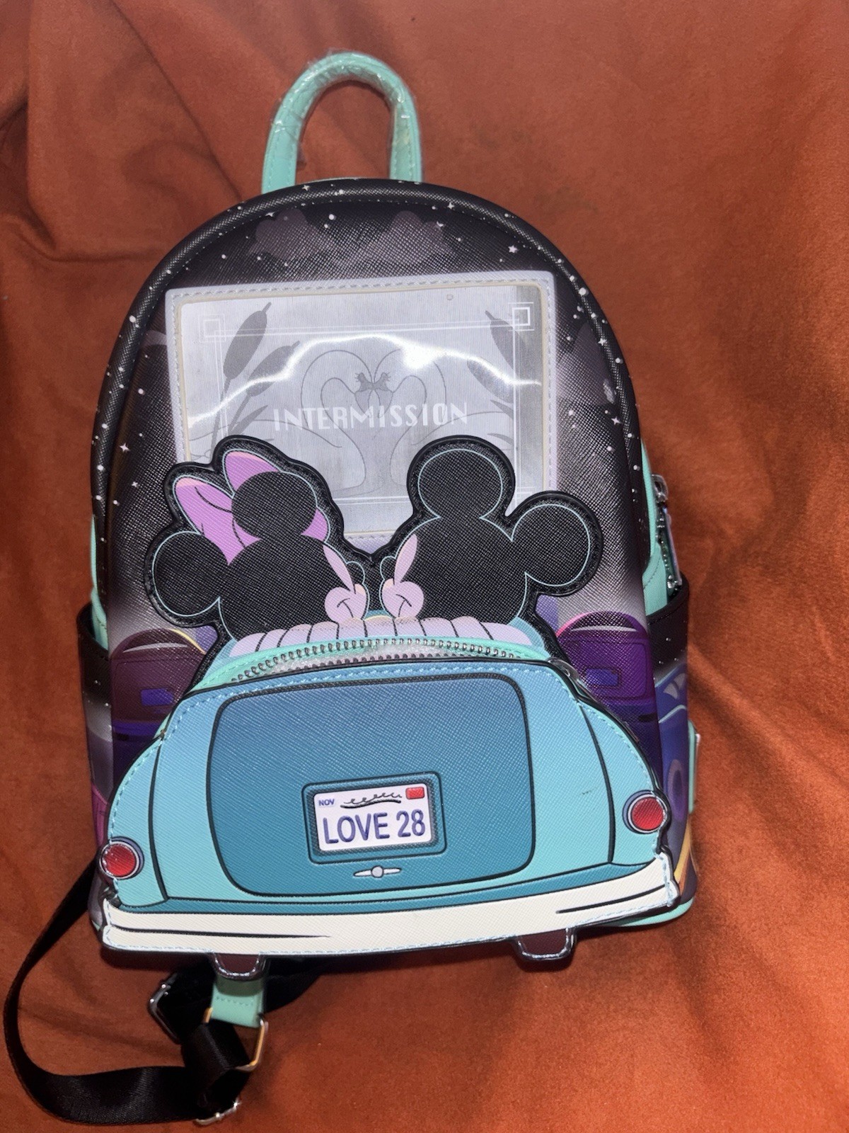 Loungefly Disney Mickey & Minnie Date Night Drive-In Backpack NWT Loungefly Disney Mickey & Minnie Date Night Drive-In Backpack NWT