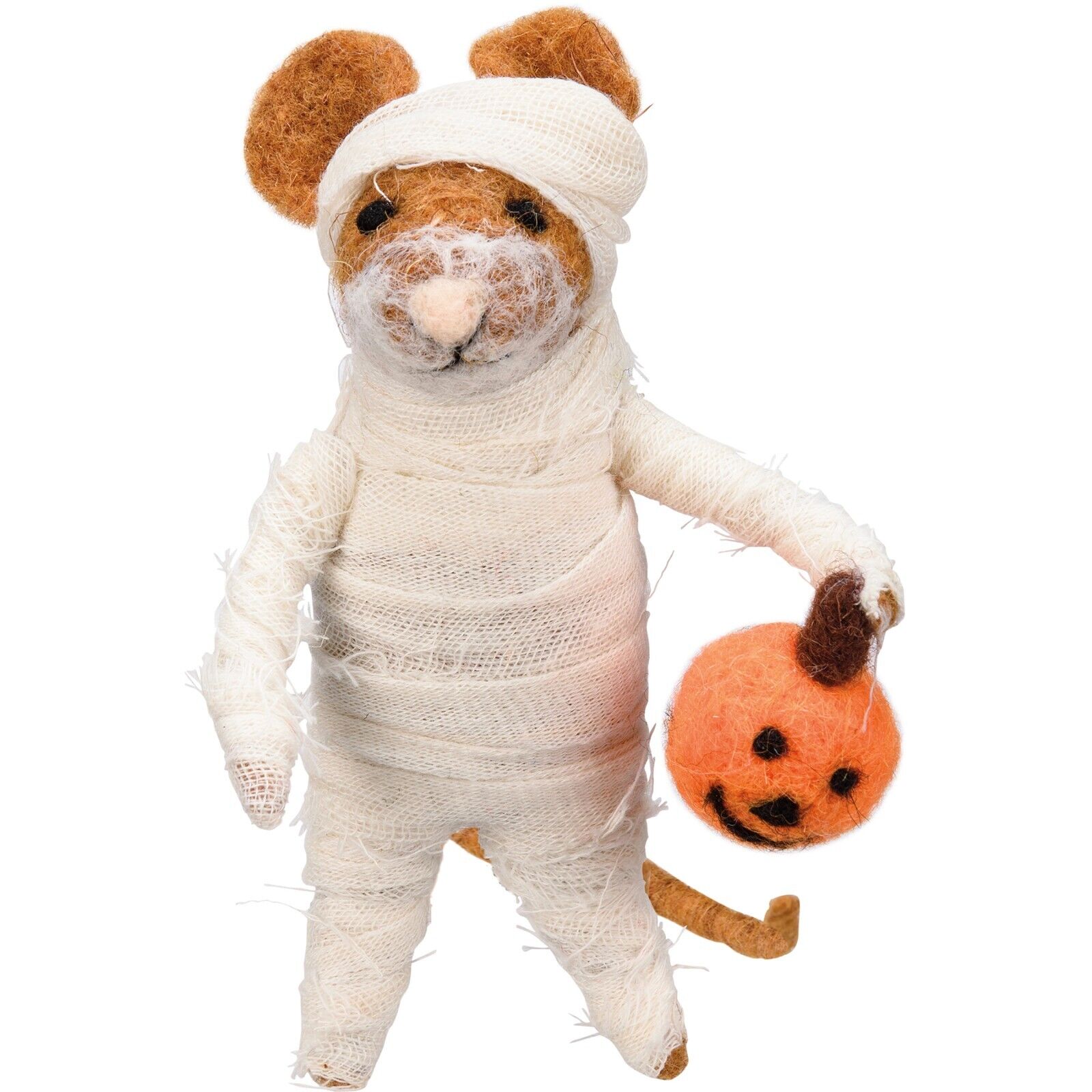 Primitives by Kathy Halloween Mummy Mouse Felt Critter Ornament Gift Fall Decor