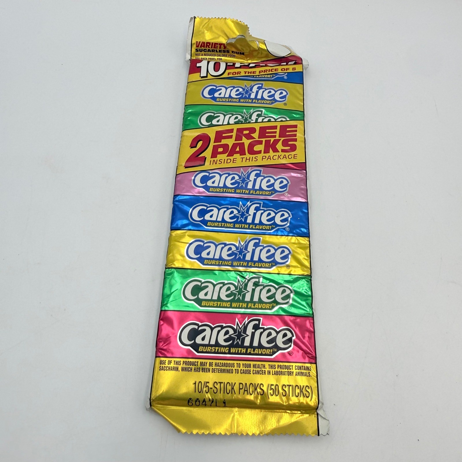 Vintage Carefree Sugarless Gum Variety Pack Wrapper Nabisco Foods New Old Stock