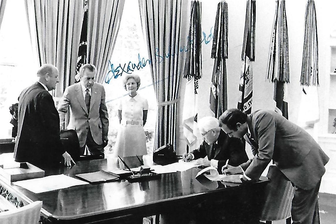 Alexander Butterfield autographed 4x6 photo Watergate History Politics COA LOOK