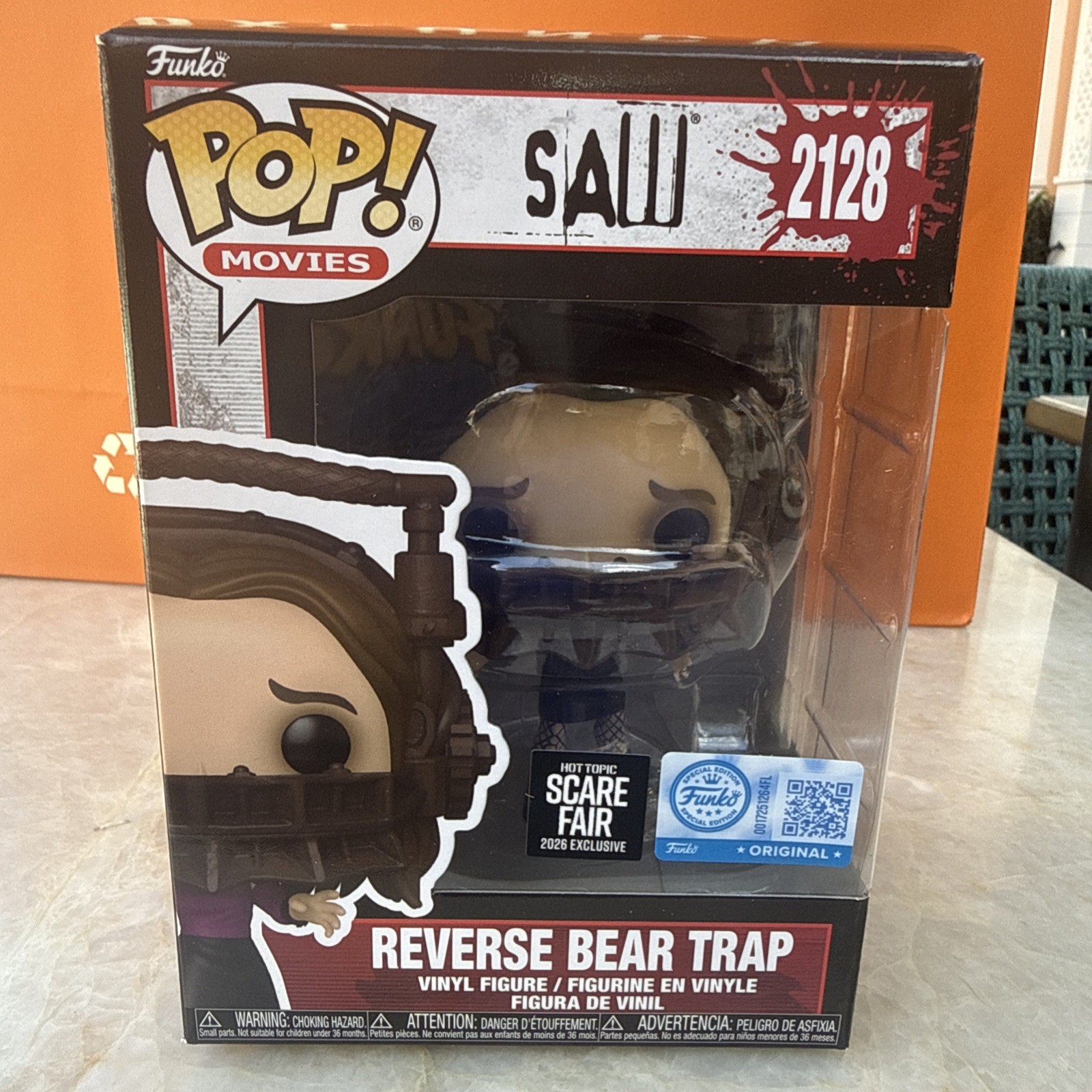 Funko Pop Movies Saw Reverse Bear Trap#2128 Hot Topic Scared Fair Exclusive 2026 Funko Pop Movies Saw Reverse Bear Trap#2128 Hot Topic Scared Fair Exclusive 2026
