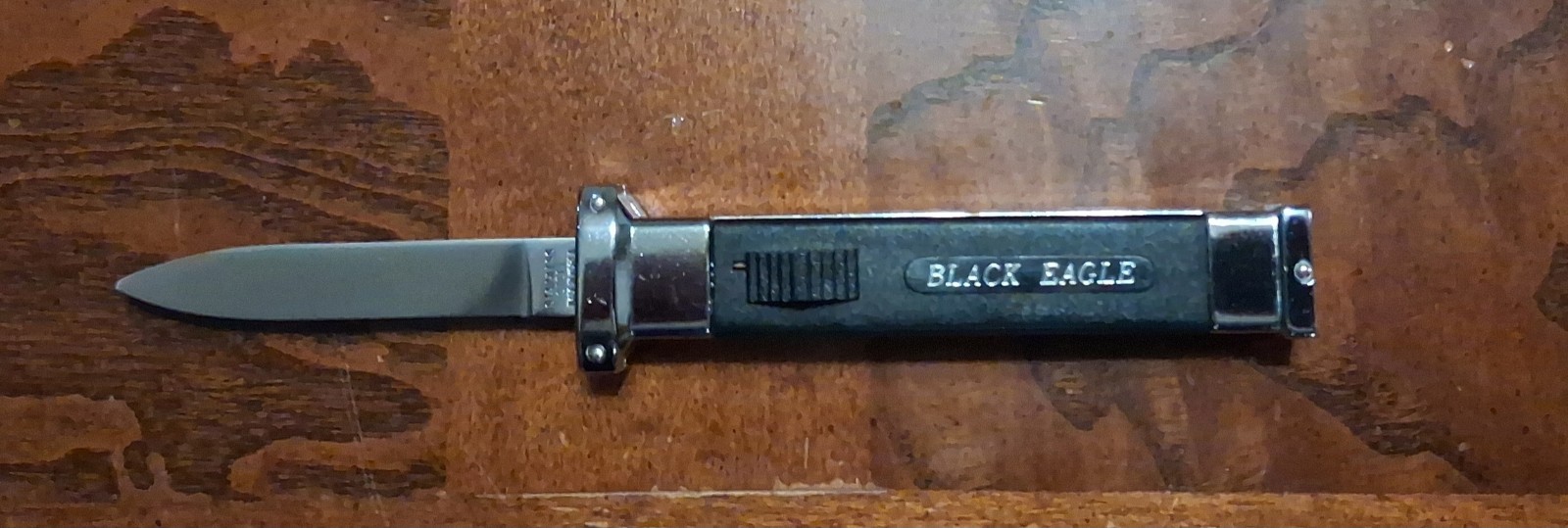 80's Vintage Black Eagle OTF Style Fixed Blade with a Retractable Saftey Guard