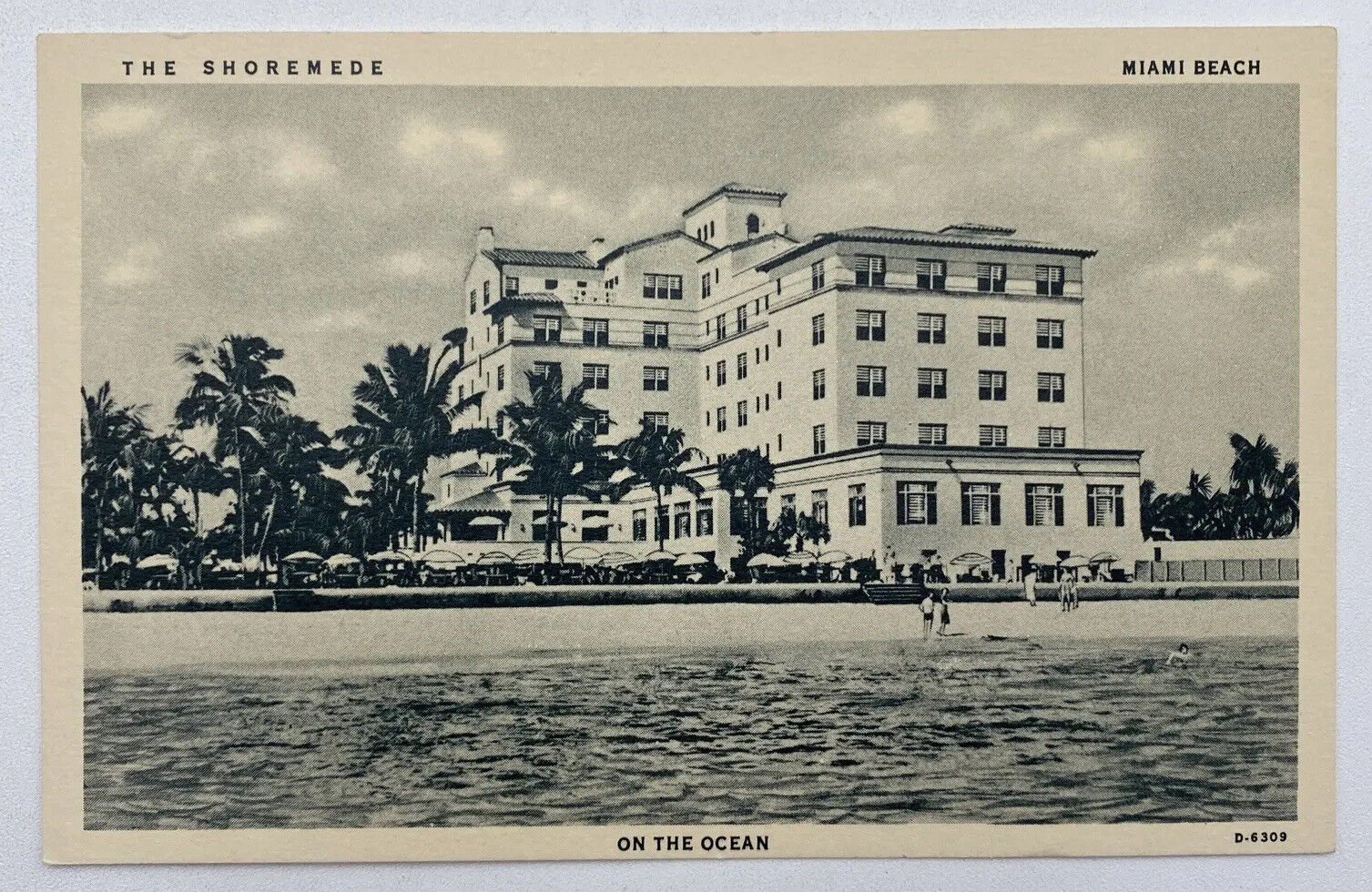 Postcard FL The Shoremede Hotel Miami Beach Florida Unused