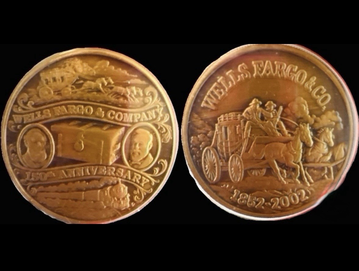 Wells Fargo & Company 150th Anniversary Commemorative Coin 1852-2002 Medallion