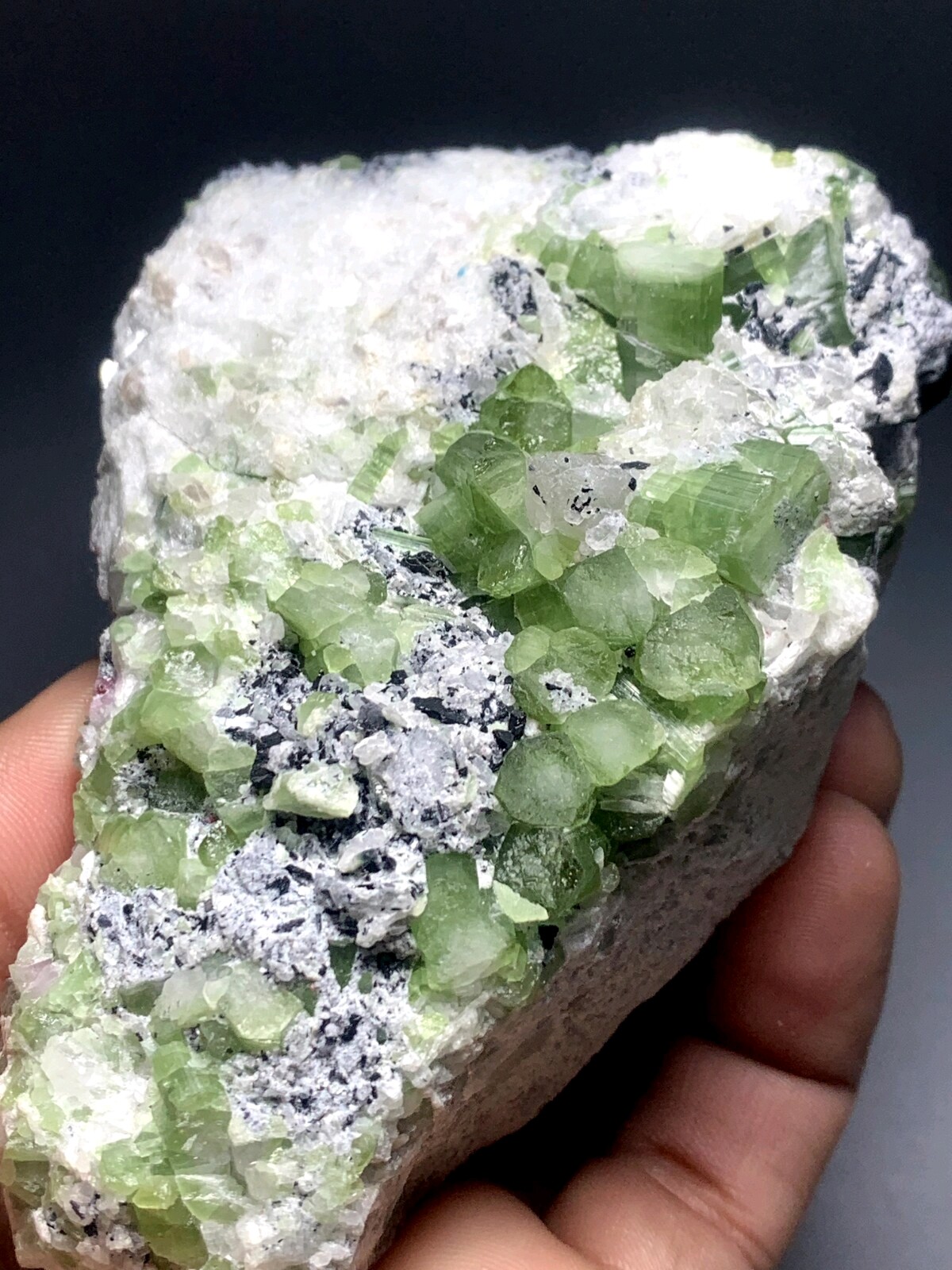 338 Grams Natural Beautiful Tourmaline Crystal Bunch Specimen From Afghanistan