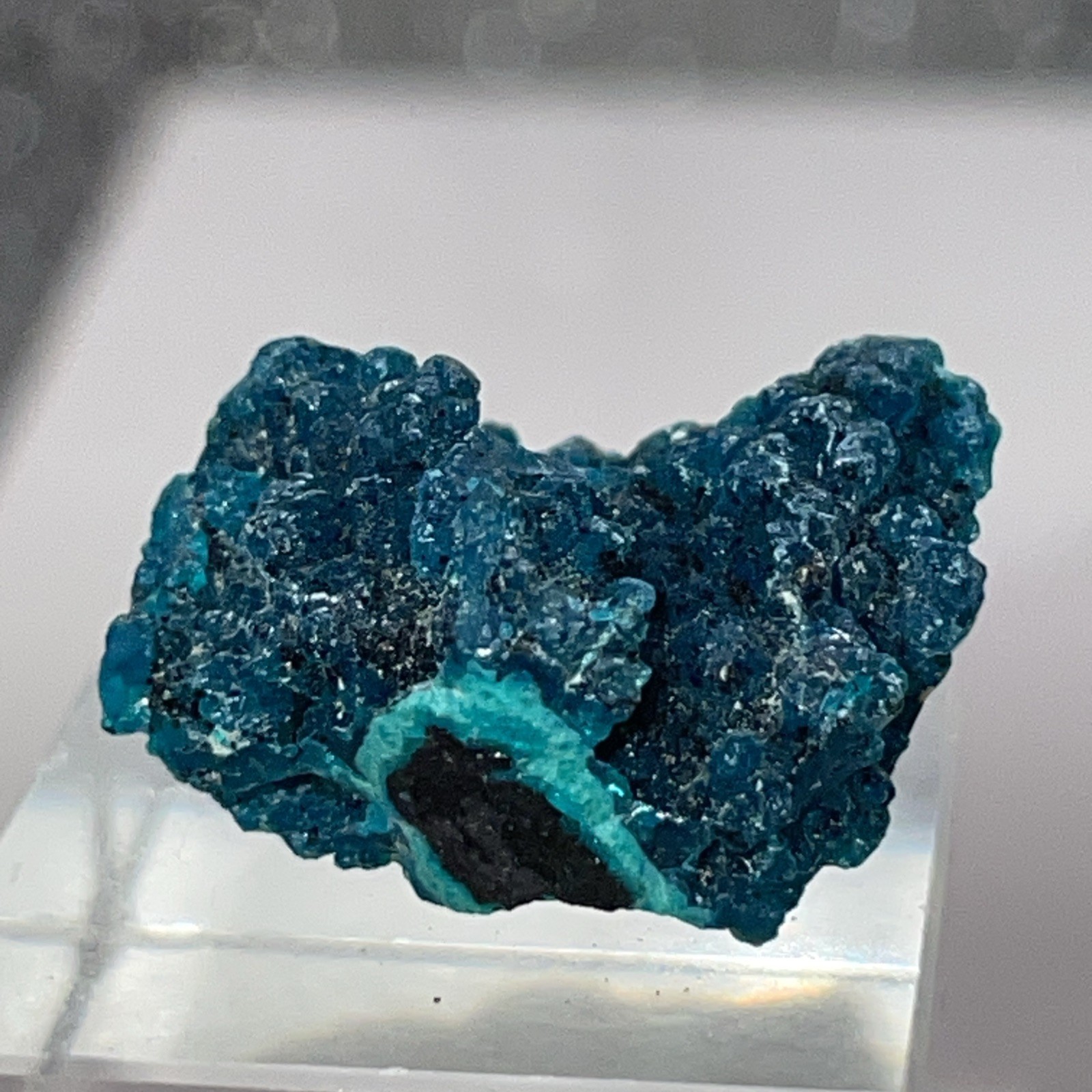 RARE GEM BLUE MALACHITE PSEUDOMORPH AFTER CHRYSOCOLA PERU
