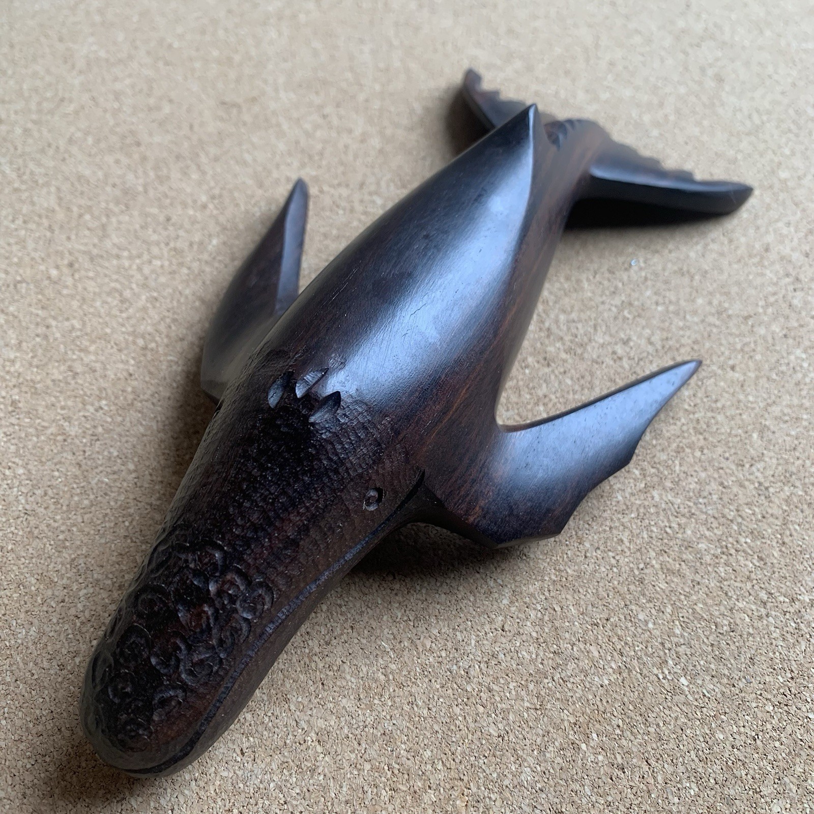 VINTAGE IRONWOOD HAND CARVED Humpback Whale FIGURINE 7”