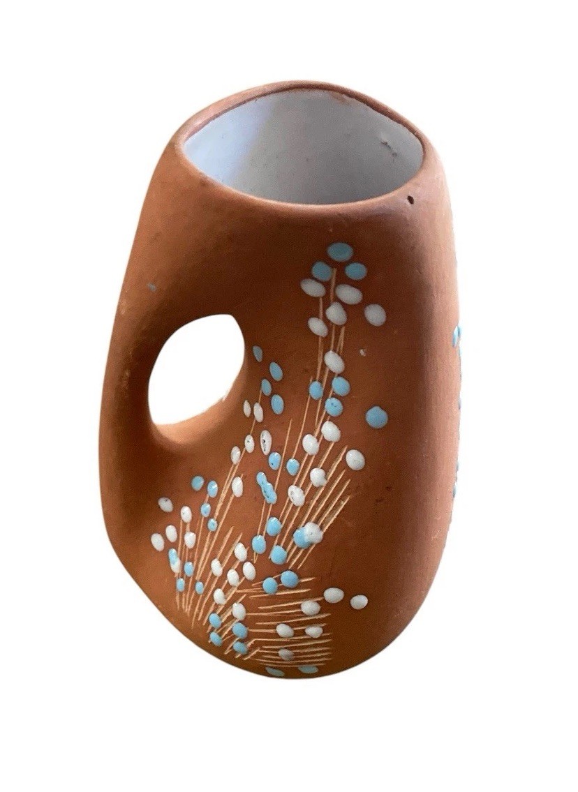 Argentina Terra Cotta Handmade Vase Signed Pirca Exclusive Andes Art Pottery