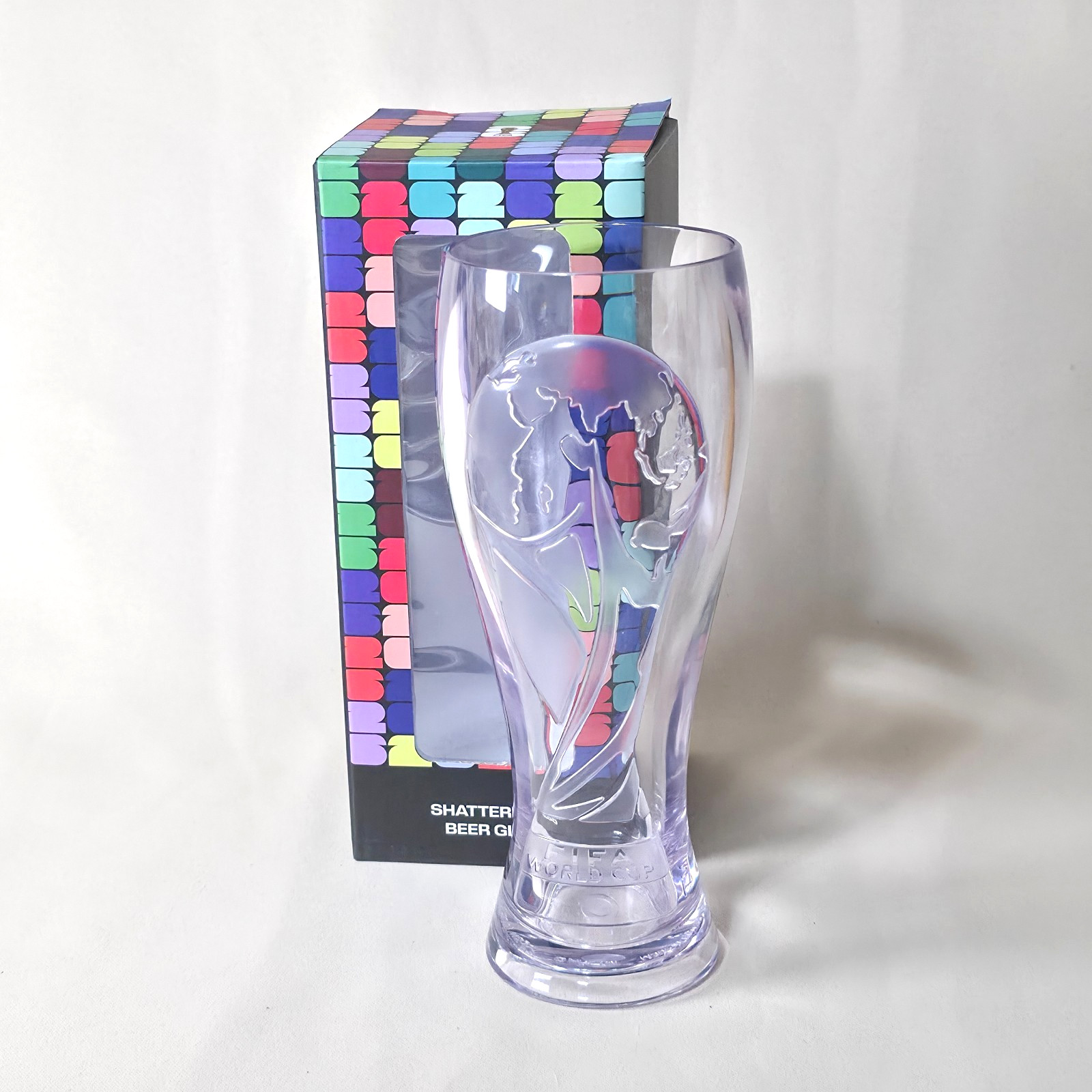 BNIB Official FIFA World Cup 2026 Commemorative Trophy Beer Glass 17oz Sealed