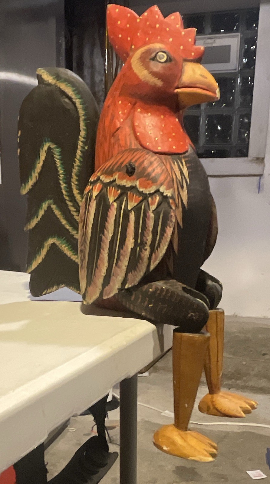 Vintage Pier 1 Imports Wooden Rooster Shelf Sitter 17\