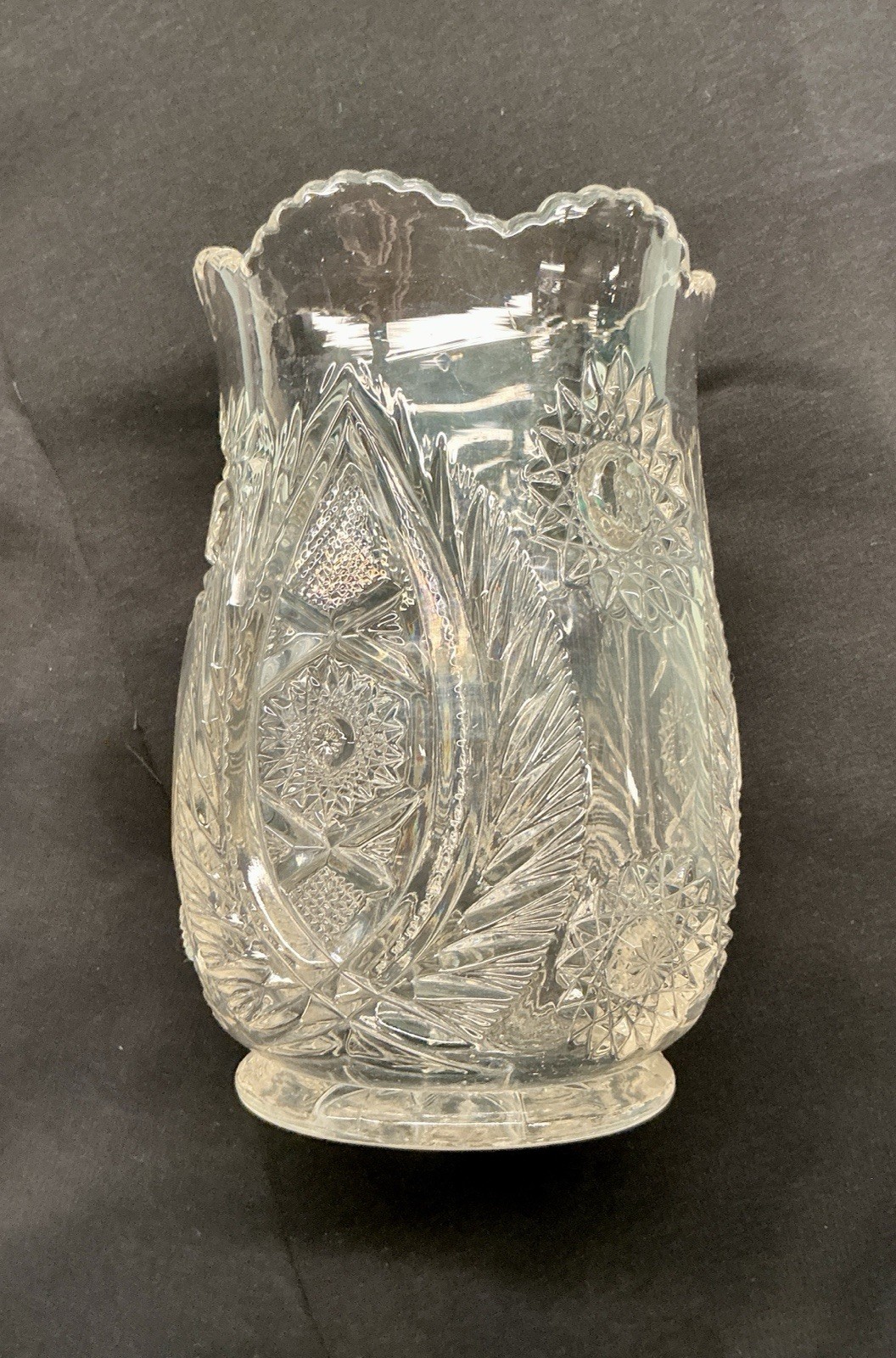 EAPG Victorian Cambridge Fernland (Snowflake) Celery Vase - 1906