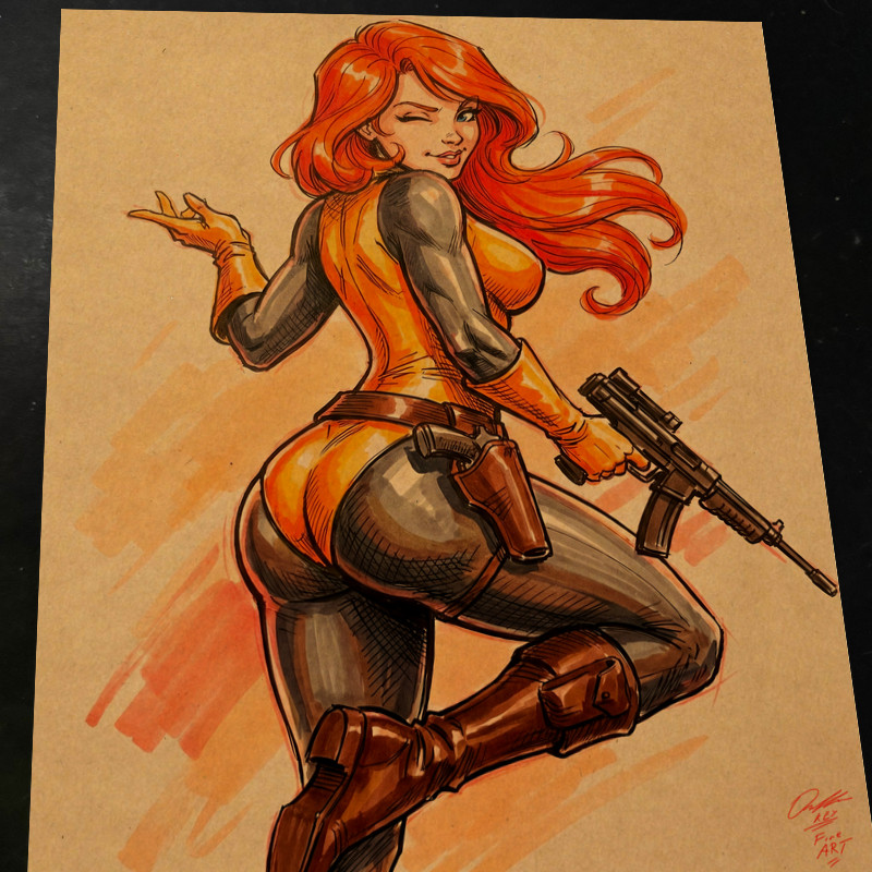 Scarlett G.I. Joe Art Print Signed 8.5x11 | Art by Keyeske Scarlett G.I. Joe Art Print Signed 8.5x11 | Art by Keyeske