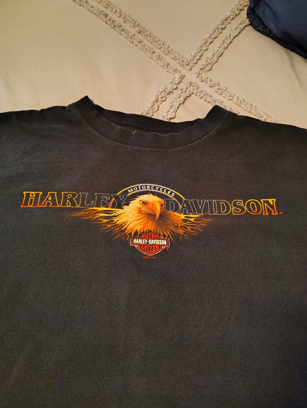 Harley-Davidson 2001 Las Vegas NV Eagle Graphic Motor Cycles T-Shirt XL.