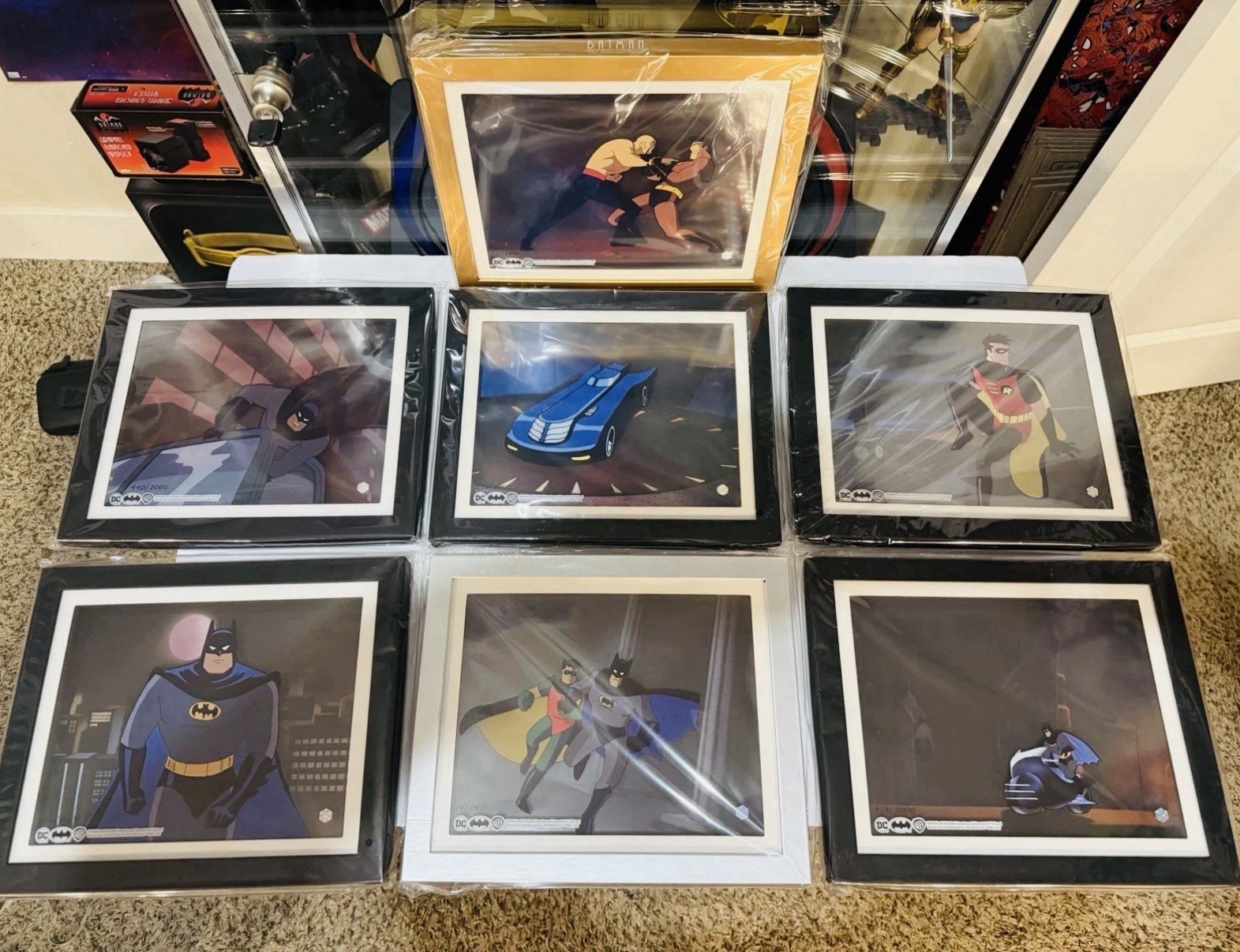 🔥Batman The Animated Series Framed Limited Edition Art Print Lot of 7 DC WB🔥