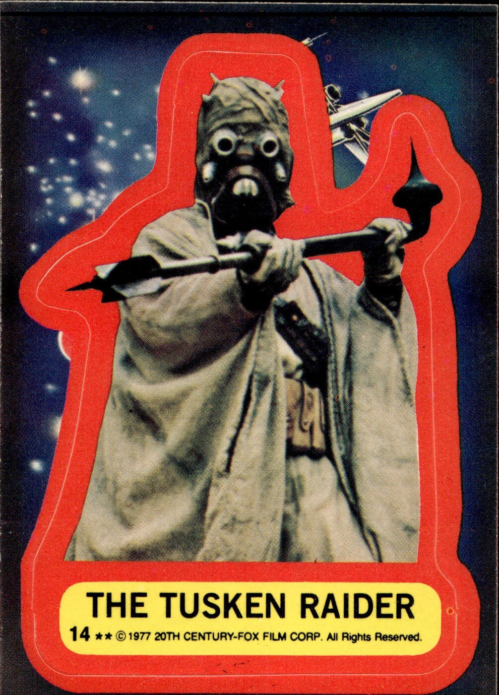 1977 Topps Star Wars Sticker #14 The Tusken Raider EX-NM QTY