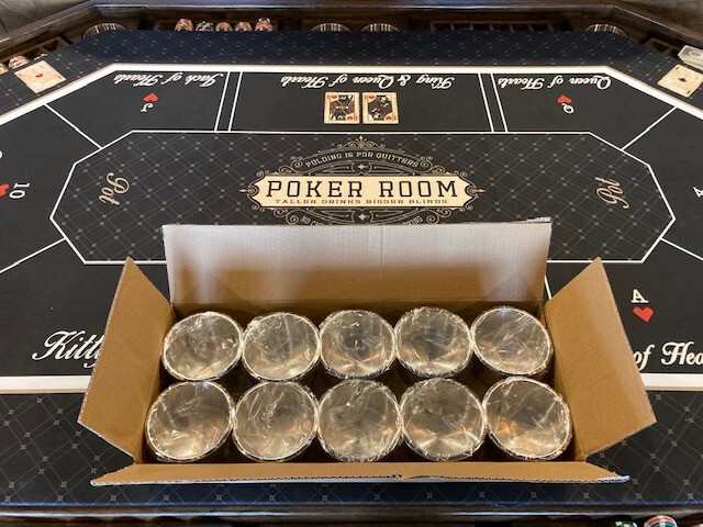 10 Jumbo Size Stainless Steel Drop In cup holder Poker Table, Boat, RV 10 Jumbo Size Stainless Steel Drop In cup holder Poker Table, Boat, RV